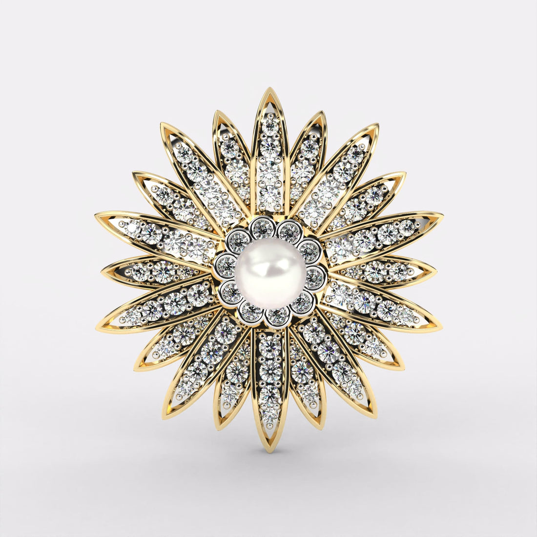 Beam Pearl Diamond Earrings