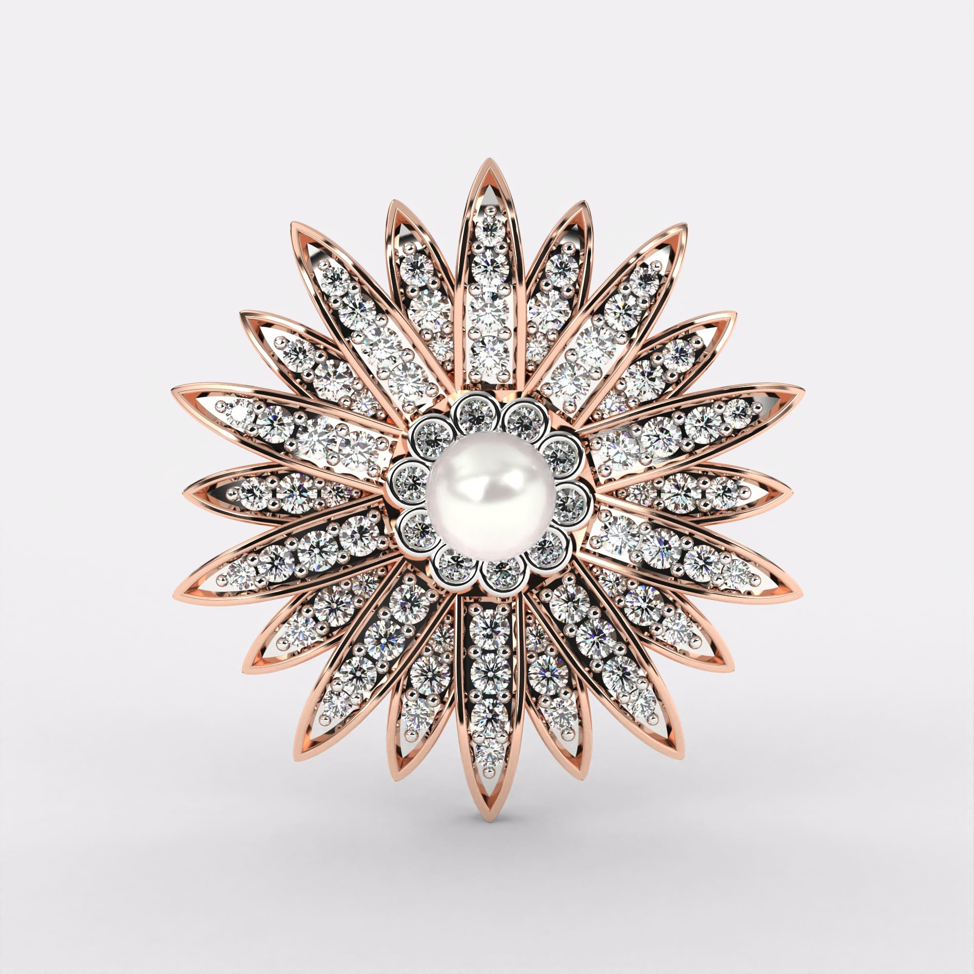 Beam Pearl Diamond Earrings