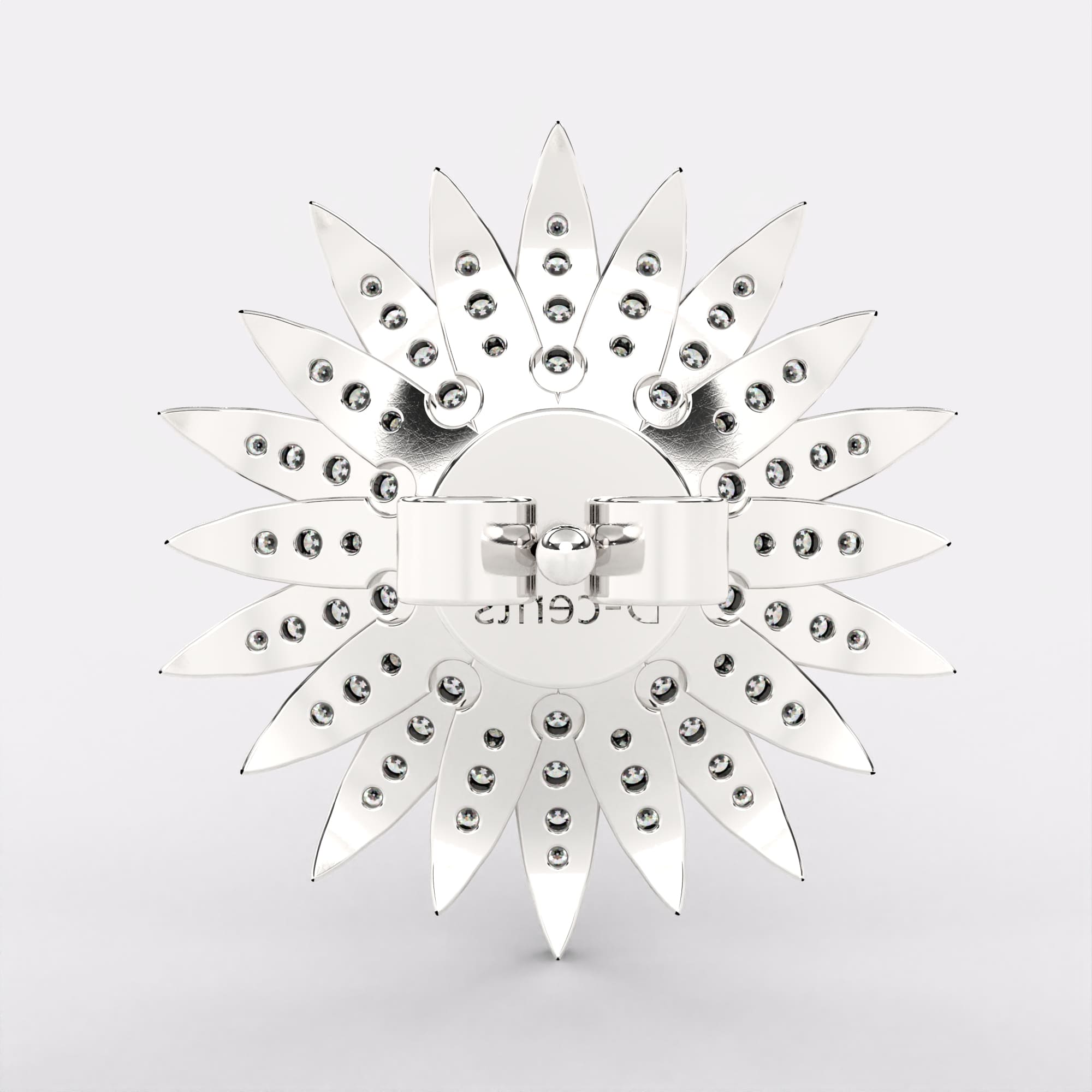 Beam pearl Diamond earrings in 925 Silver