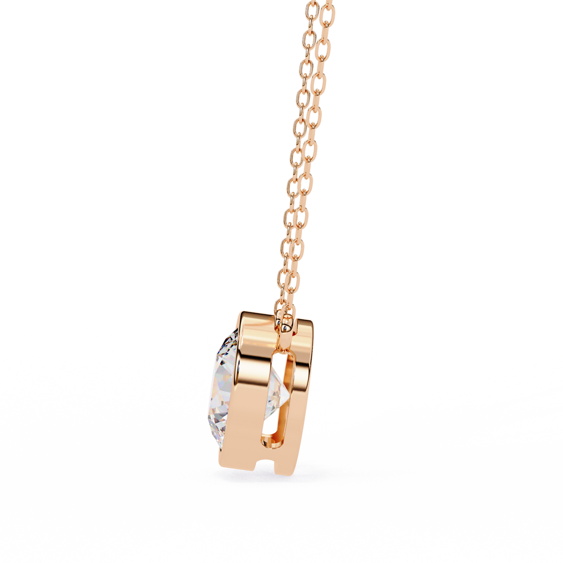 Bezel Round Diamond pendant