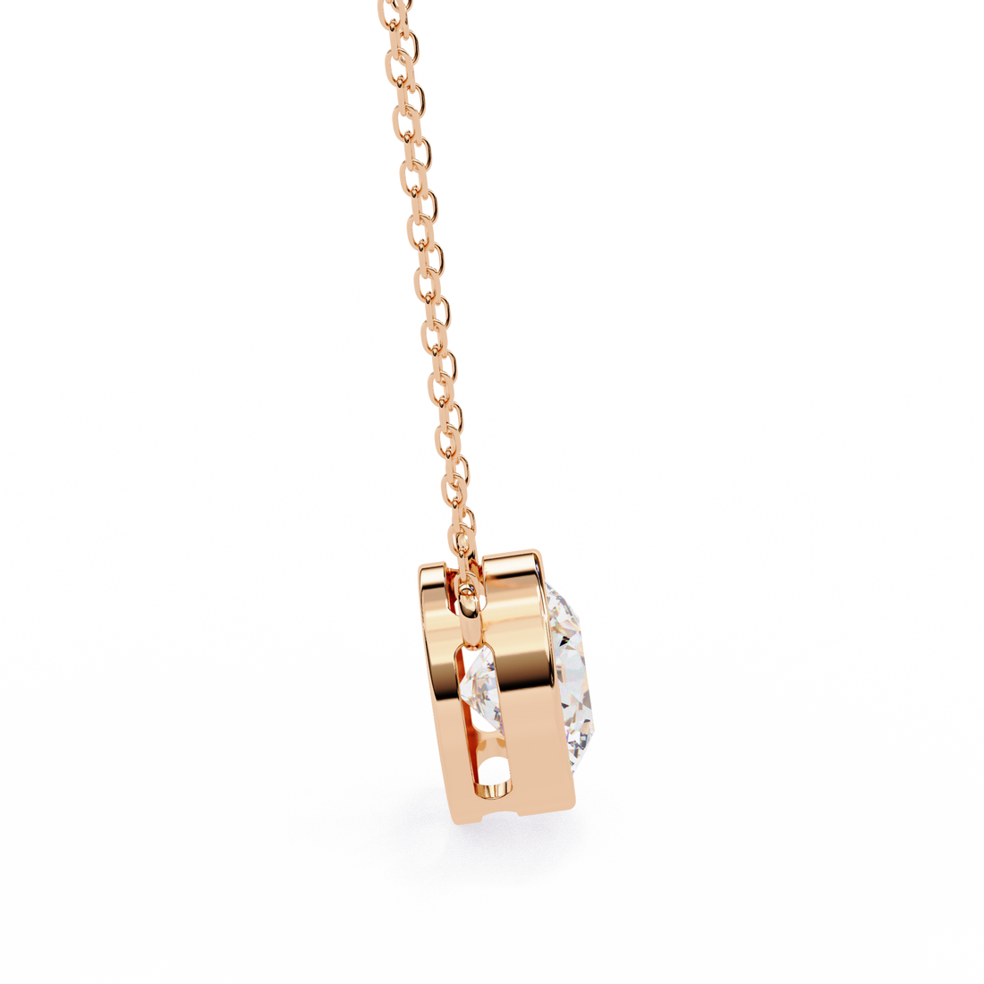 Bezel Round Diamond pendant