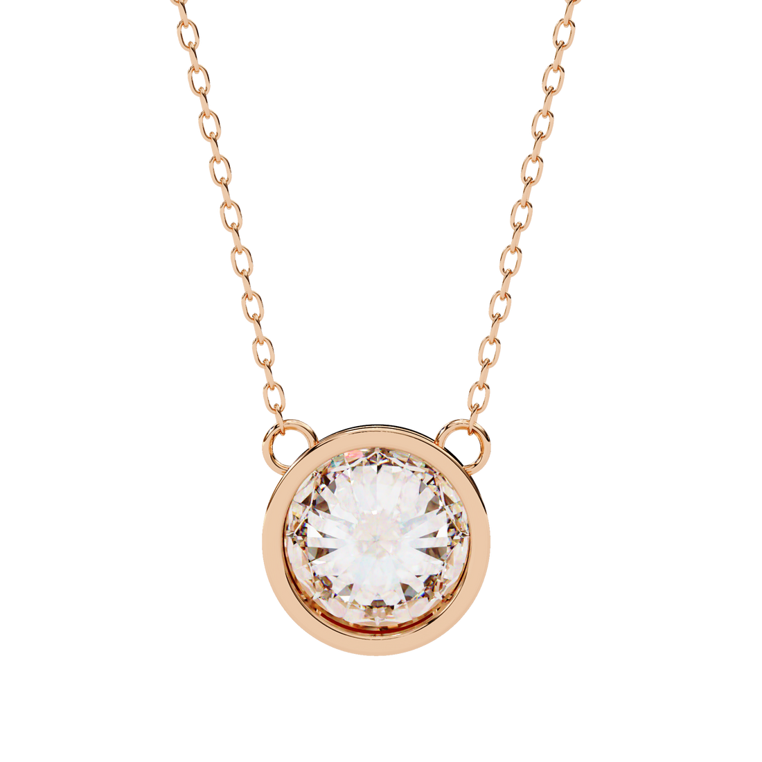 Bezel Round Diamond pendant