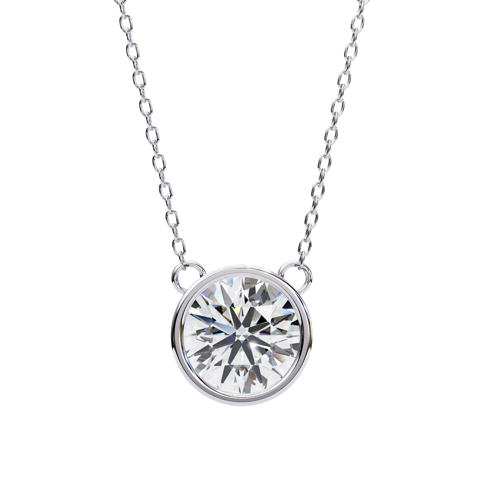 Bezel Round Diamond pendant