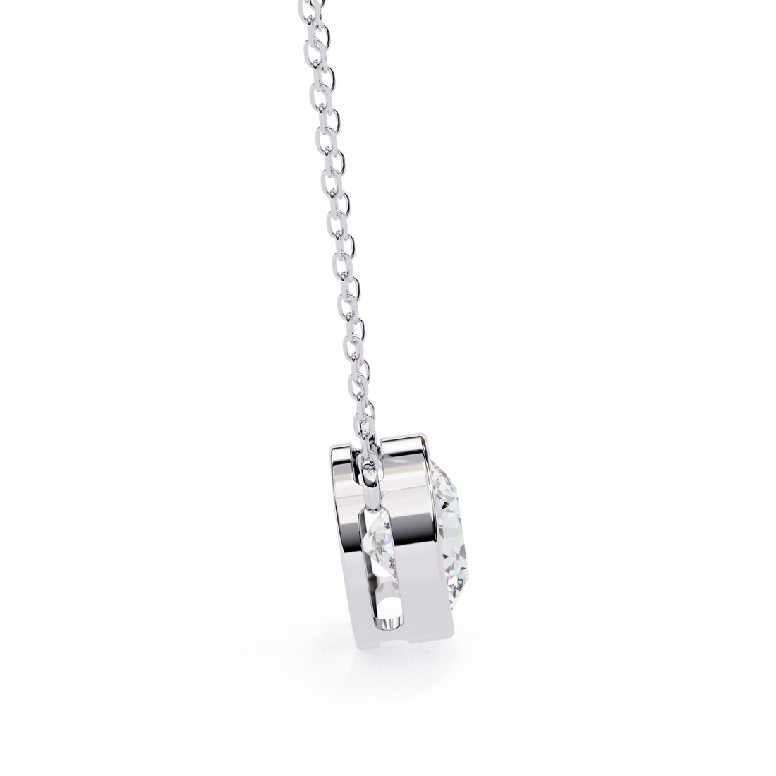 Bezel Round Diamond pendant