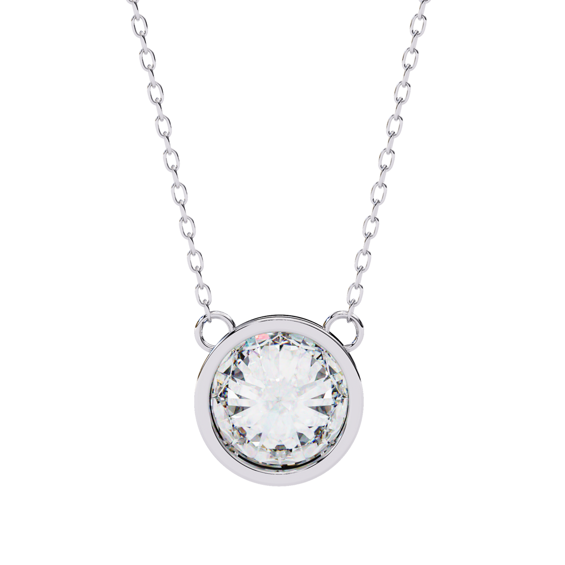 Bezel Round Diamond pendant