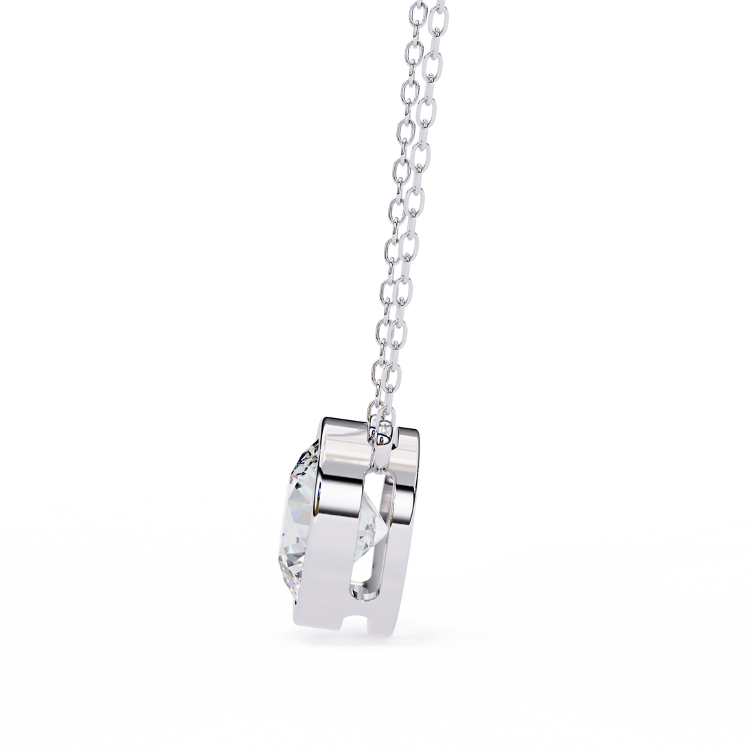 Bezel Round Diamond pendant