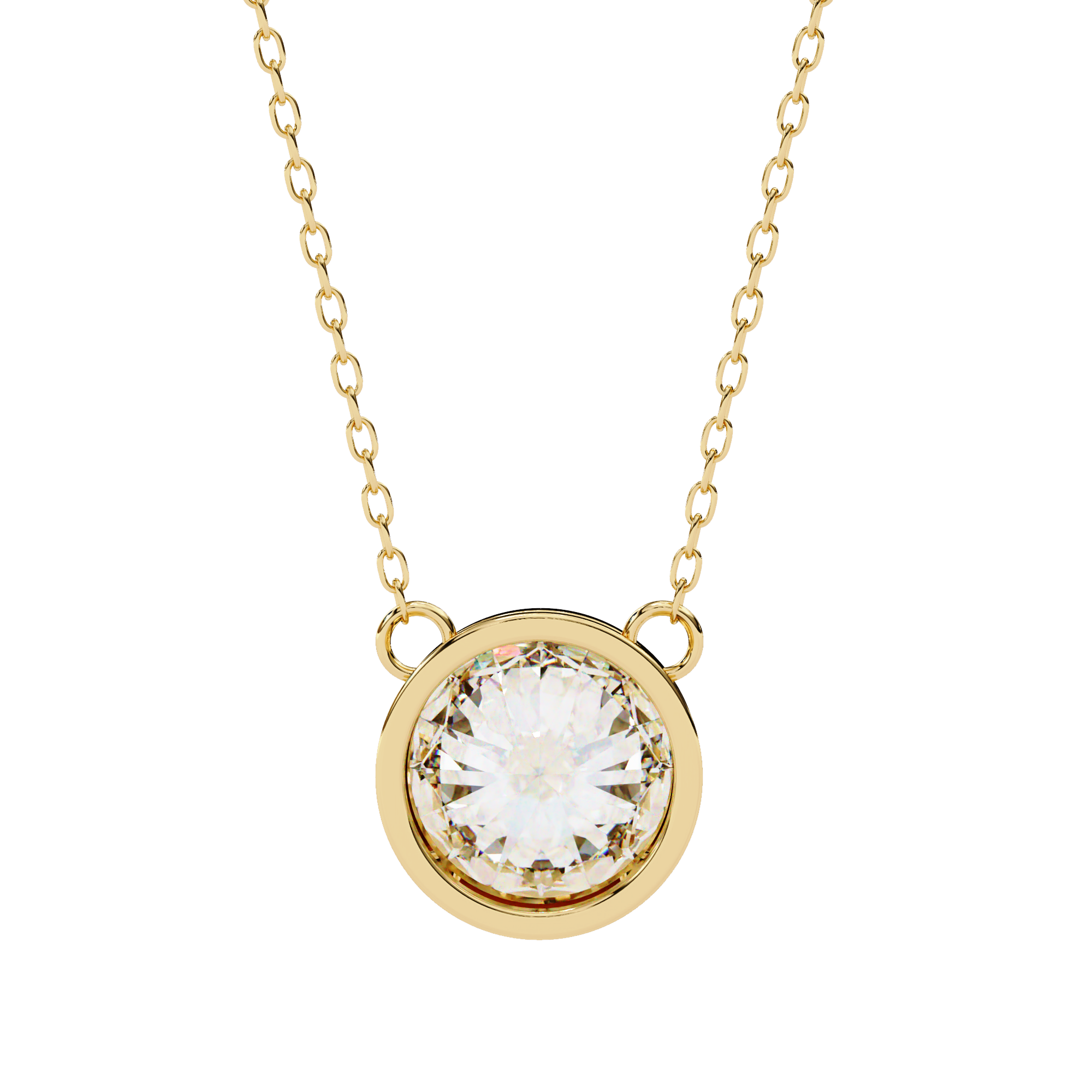 Bezel Round Diamond pendant