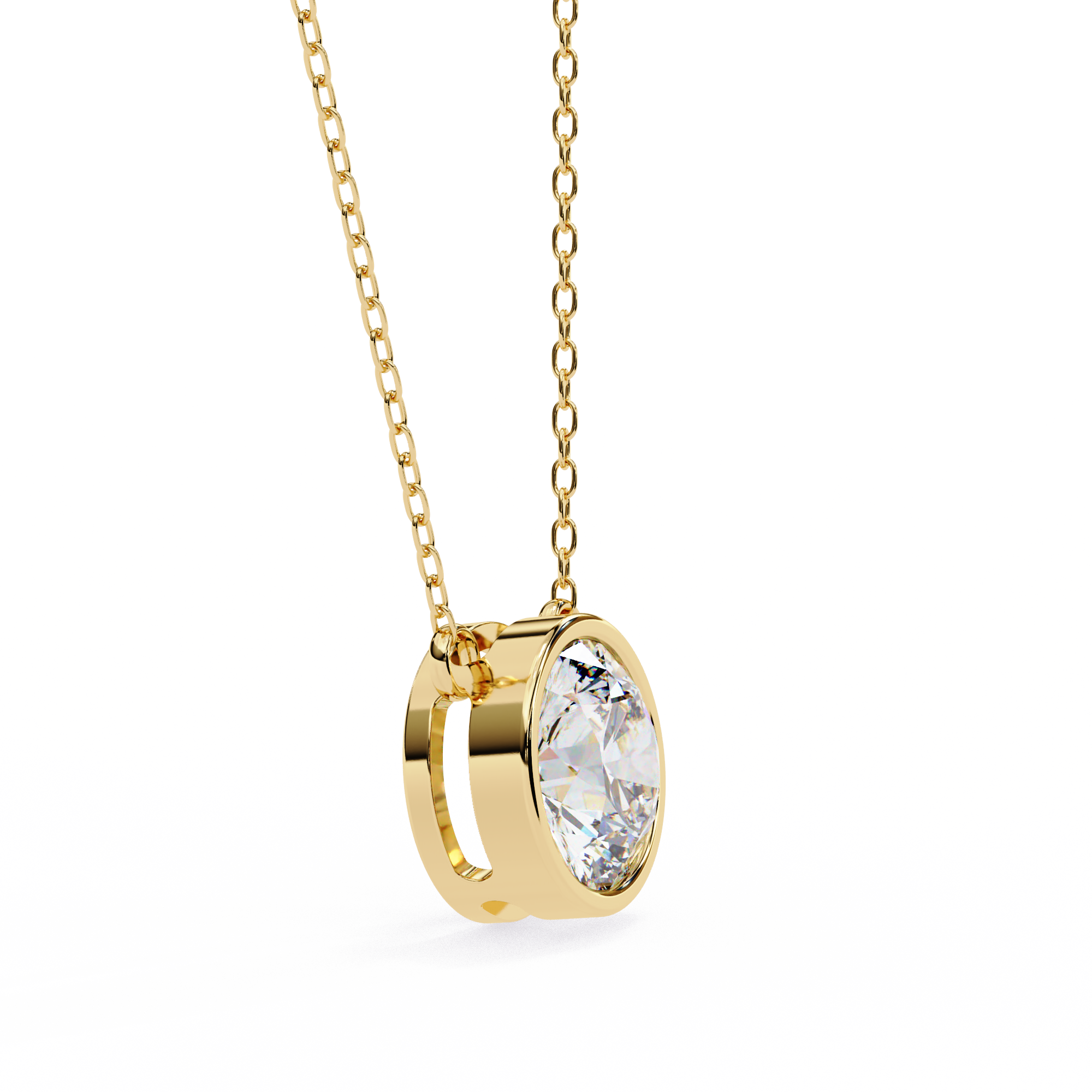 Bezel Round Diamond pendant