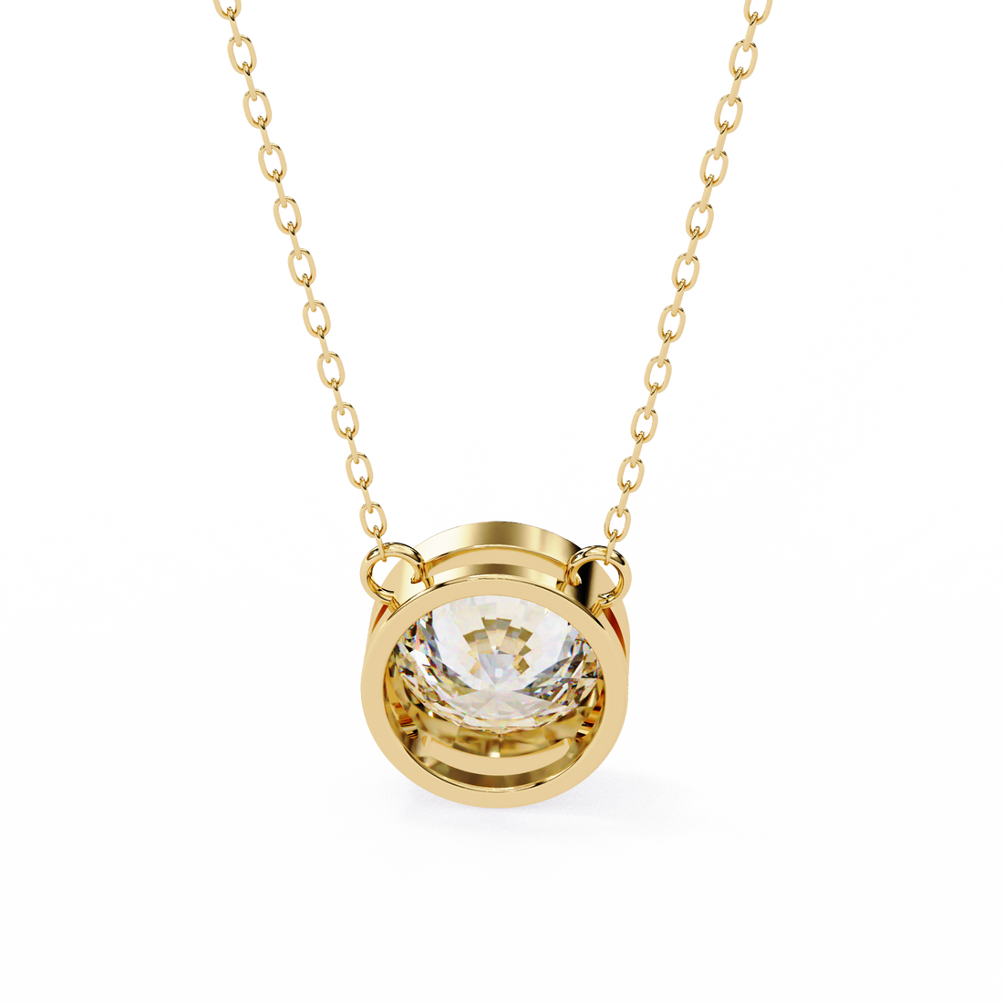 Bezel Round Diamond pendant