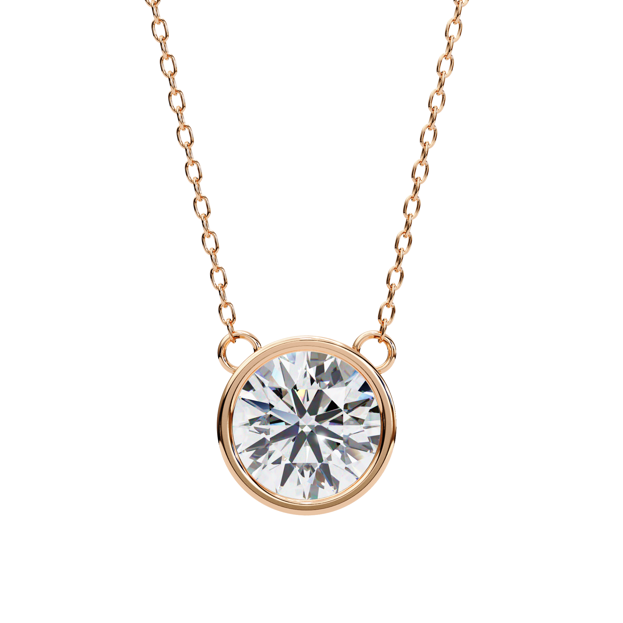 Bezel Round Diamond pendant