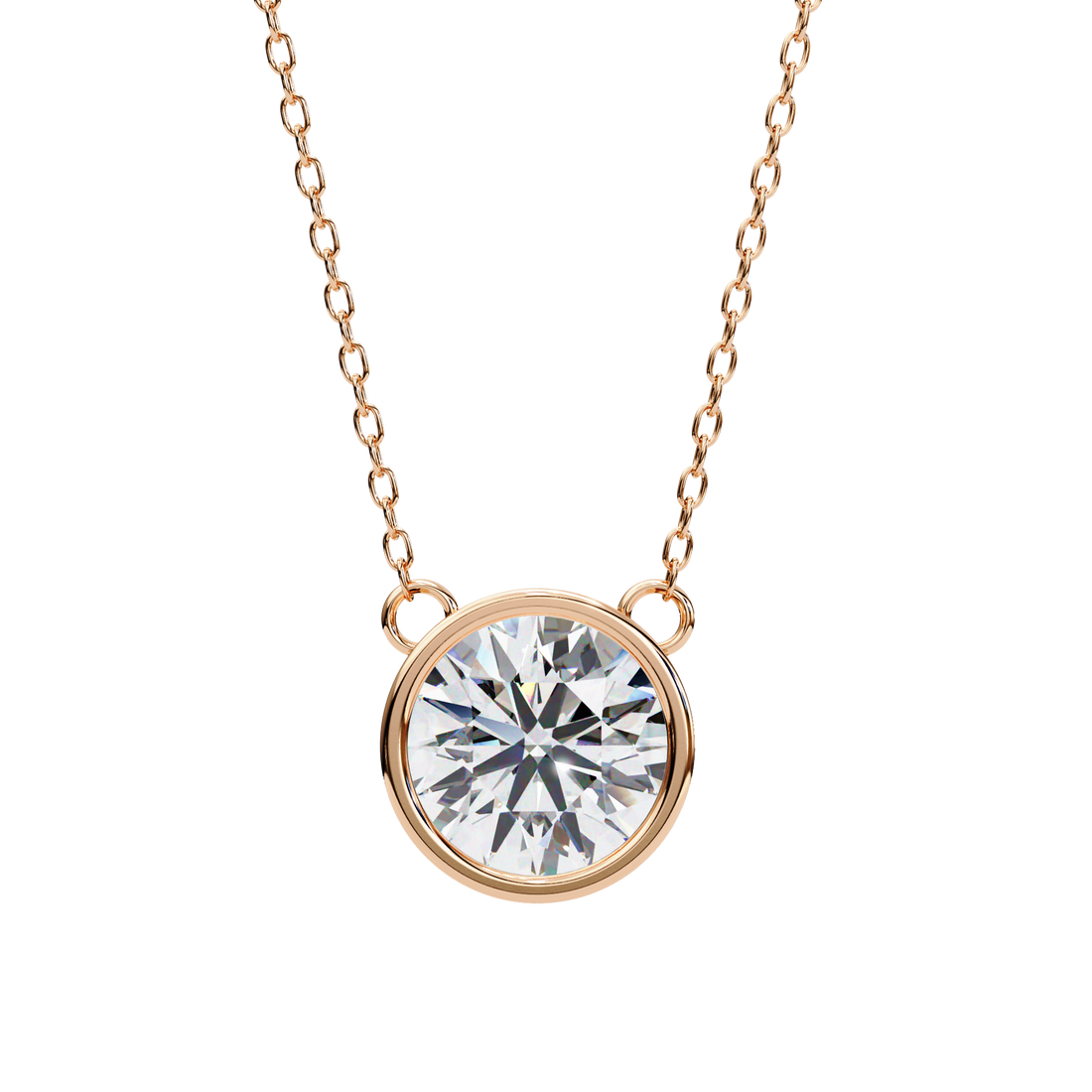 Bezel Round Diamond pendant