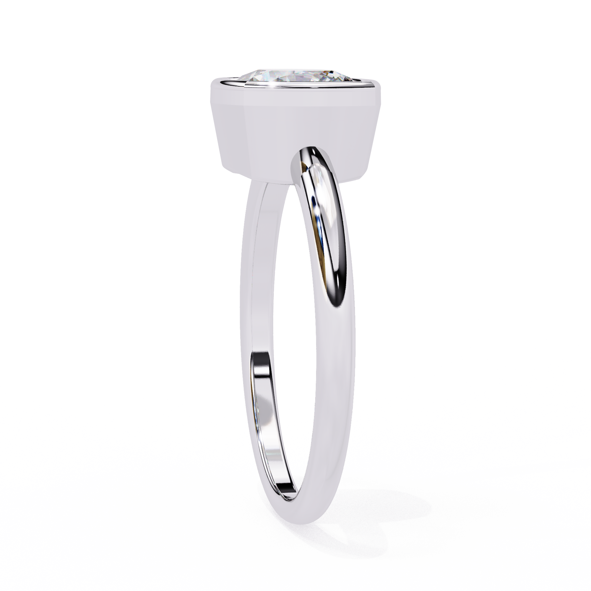 Bezel Setting Cushion Cut Diamond Ring12