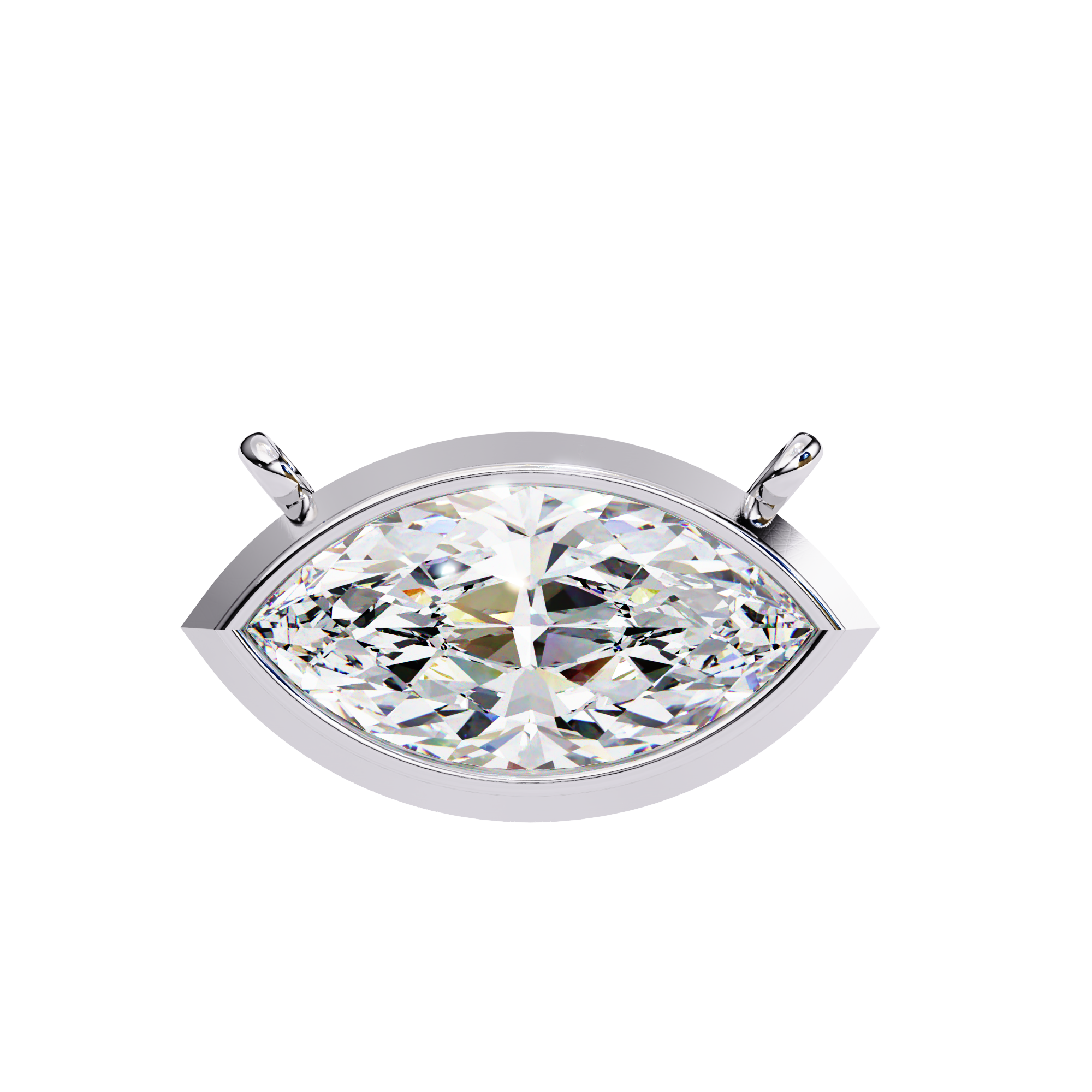 Bezel marquise Diamond pendant