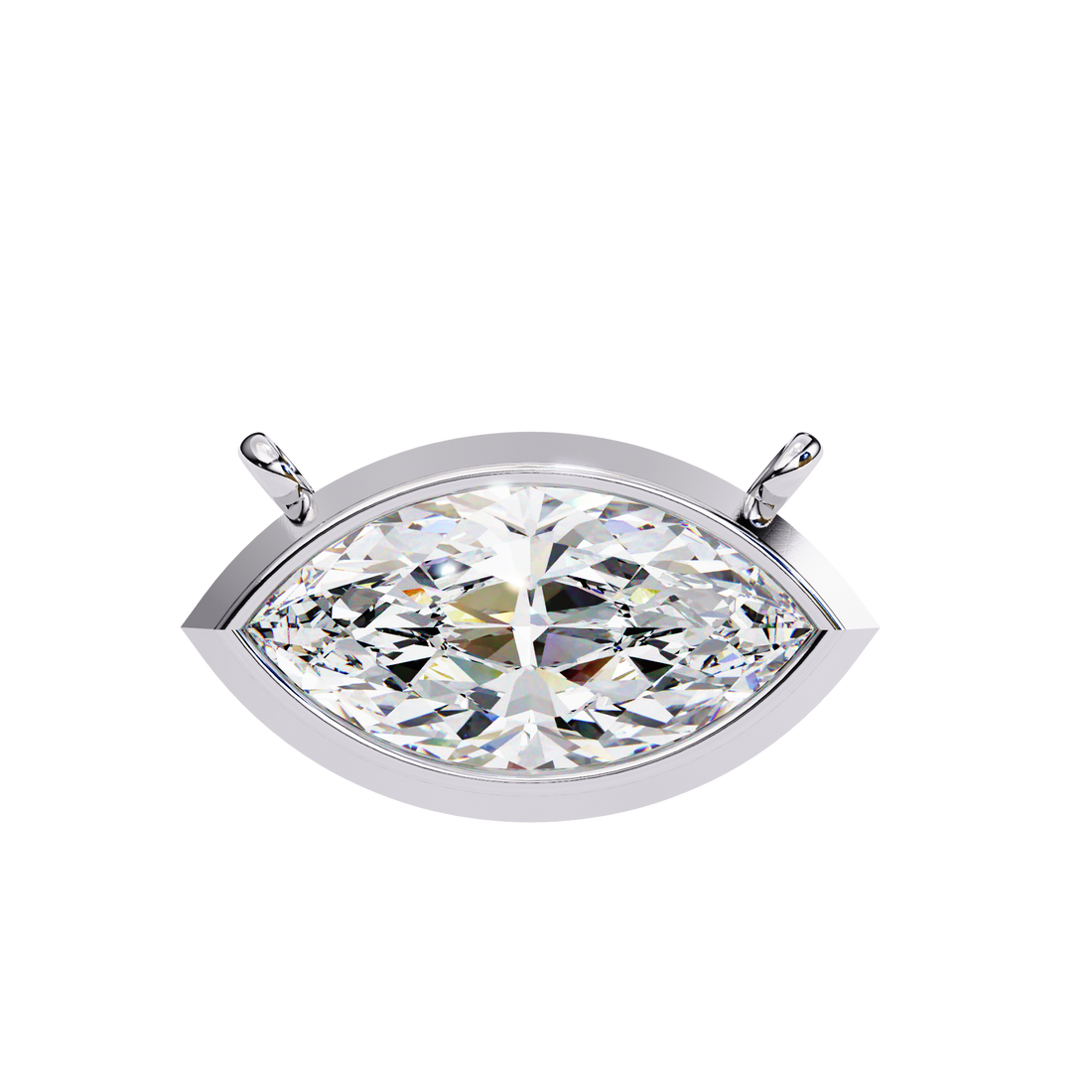 Bezel marquise Diamond pendant