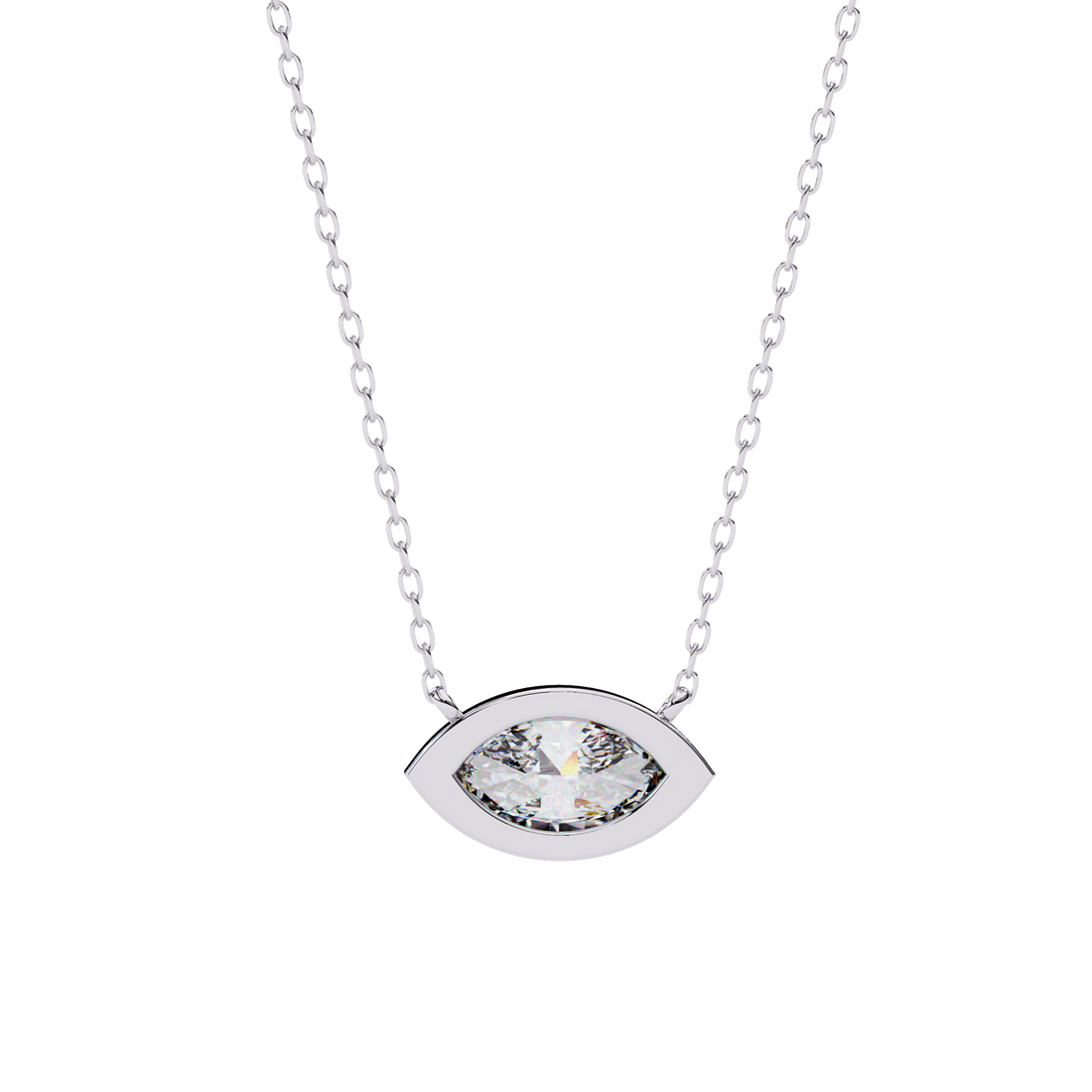 Bezel marquise Diamond pendant