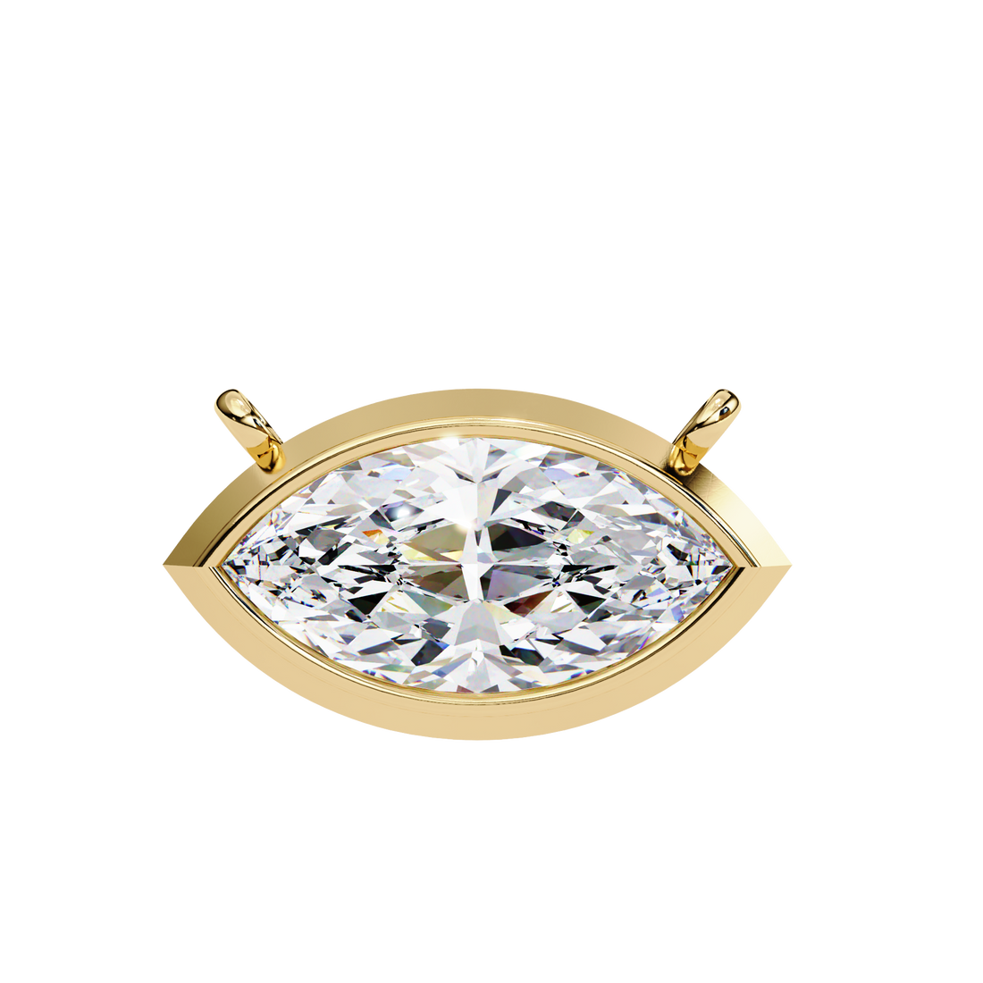Bezel marquise Diamond pendant