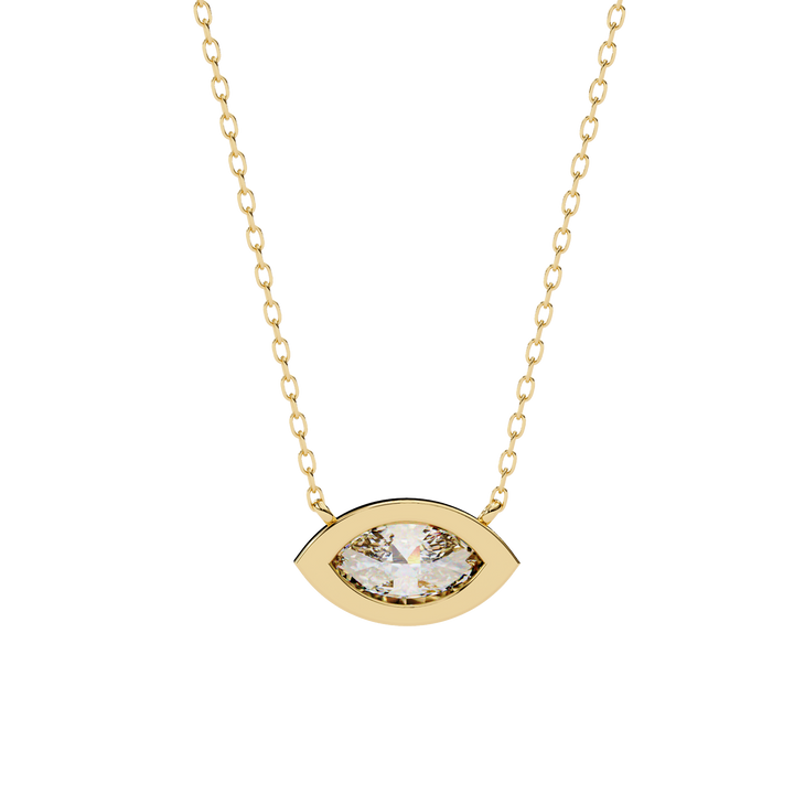 Bezel marquise Diamond pendant