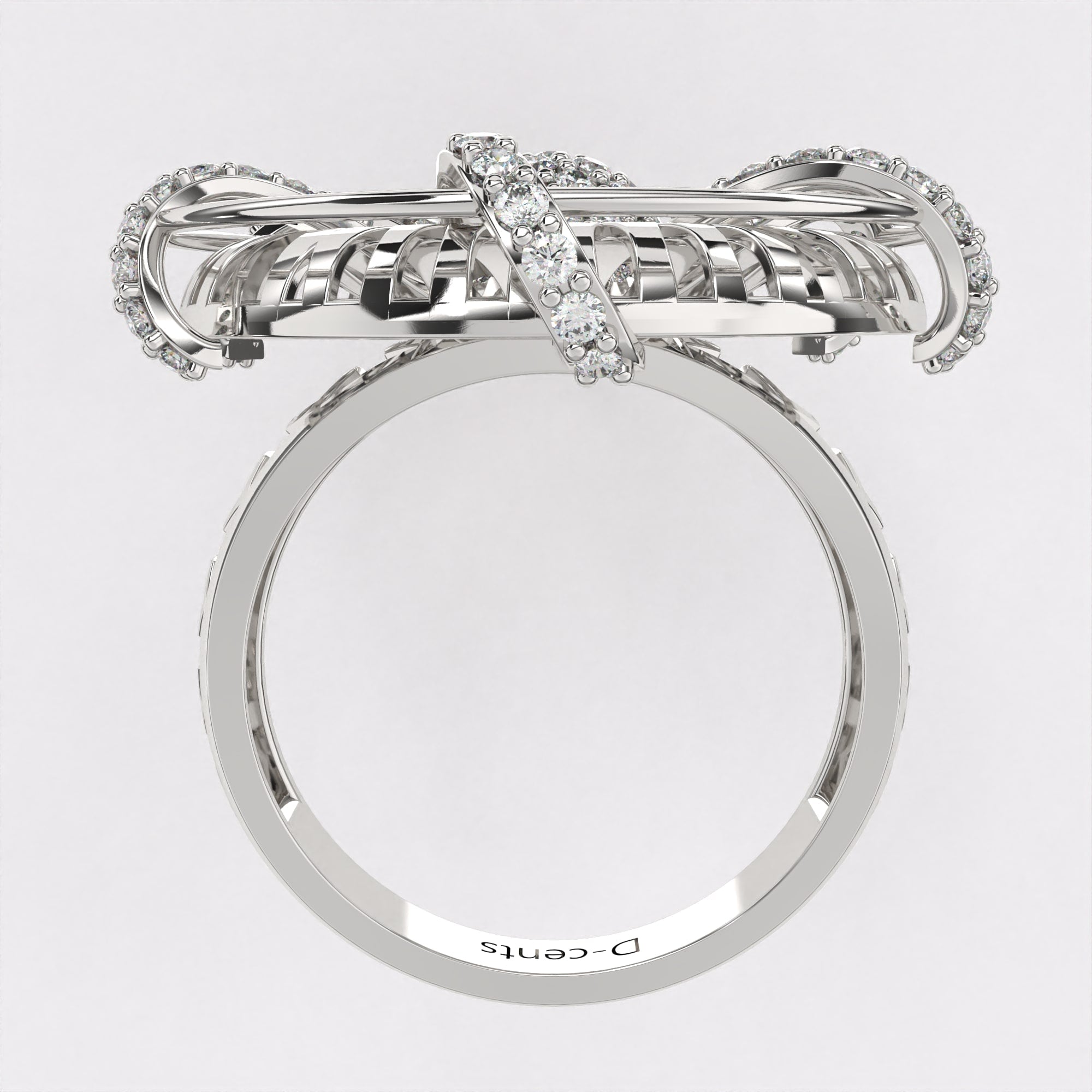 Blazing Bright Diamond Ring in 925 Silver