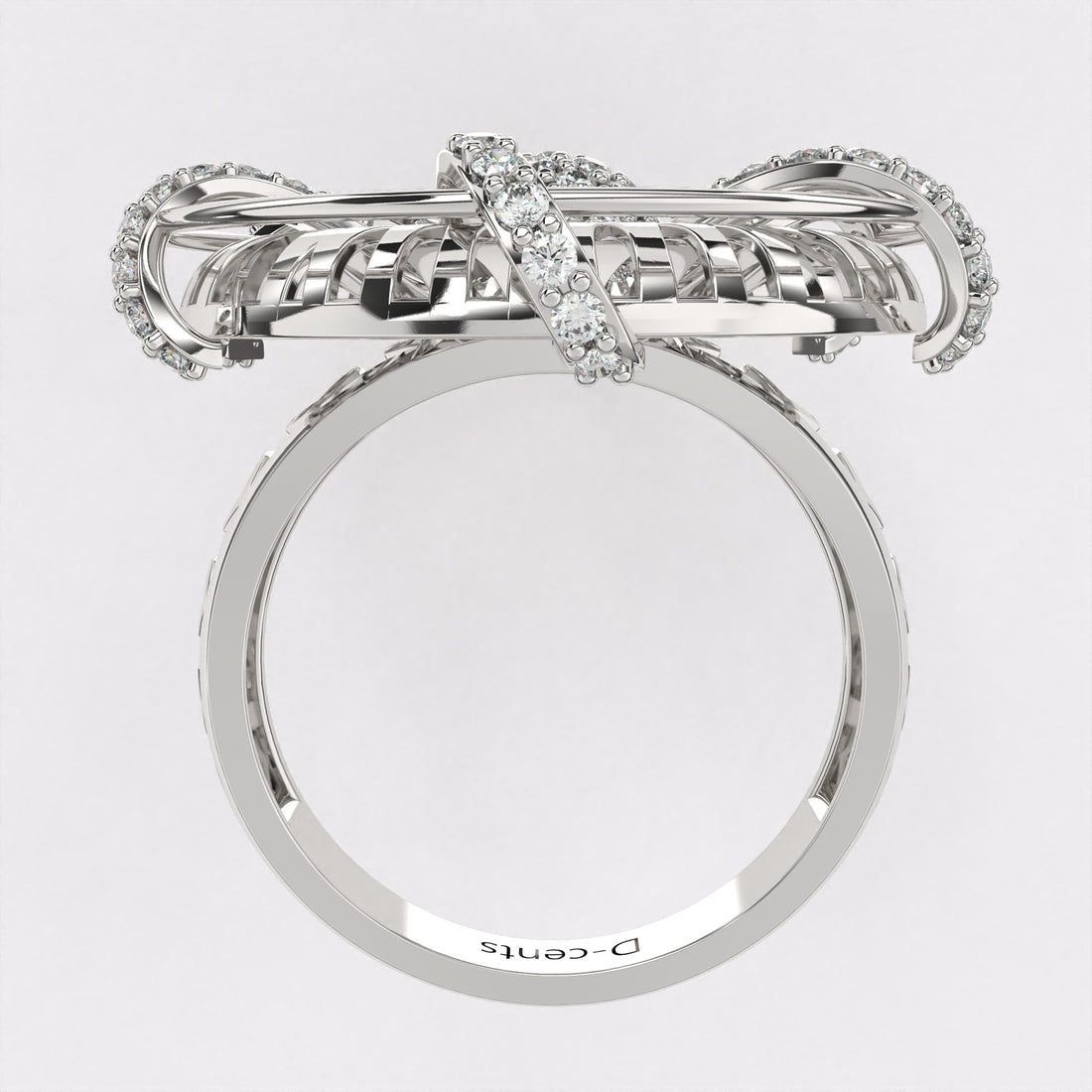 Blazing Bright Diamond Ring in 925 Silver