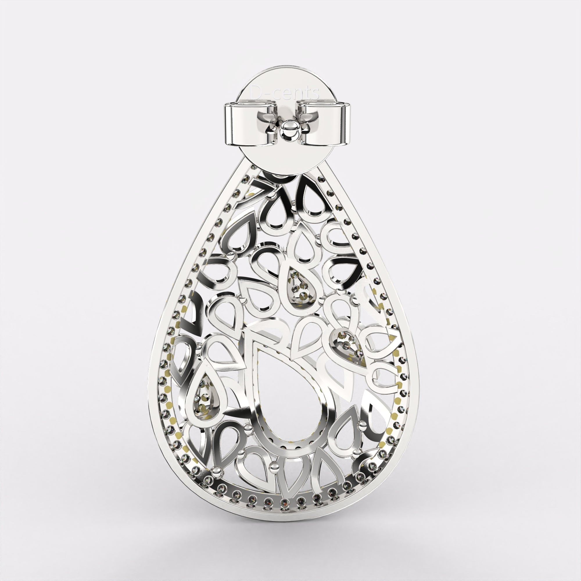 Blissful Drop Diamond Earrings in 925 Silver