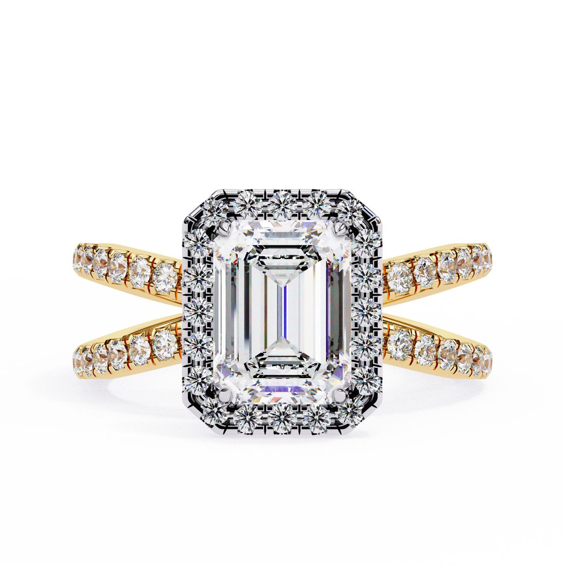 Bloom Belle Emerald Cut Diamond Ring