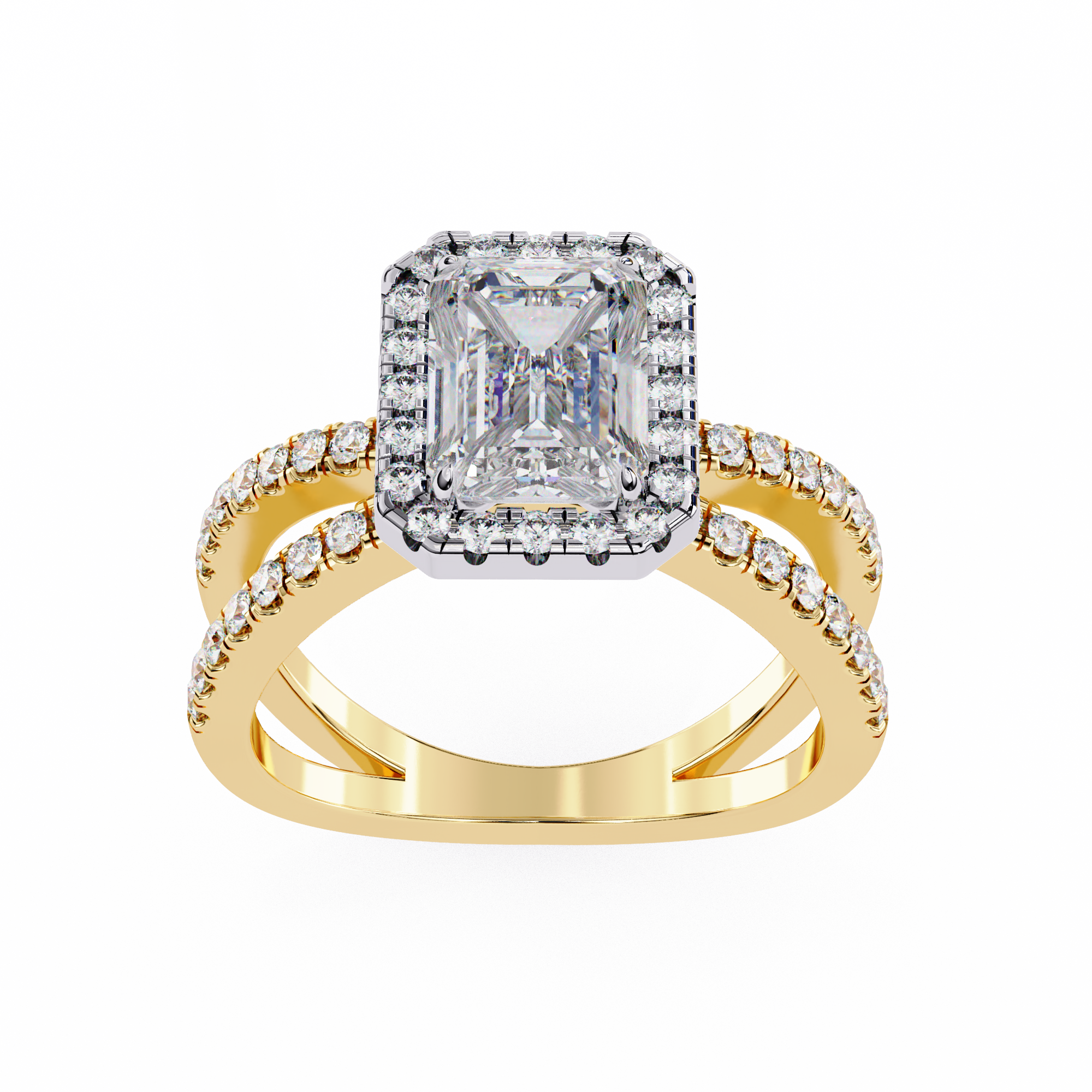 Bloom Belle Emerald Cut Diamond Ring2