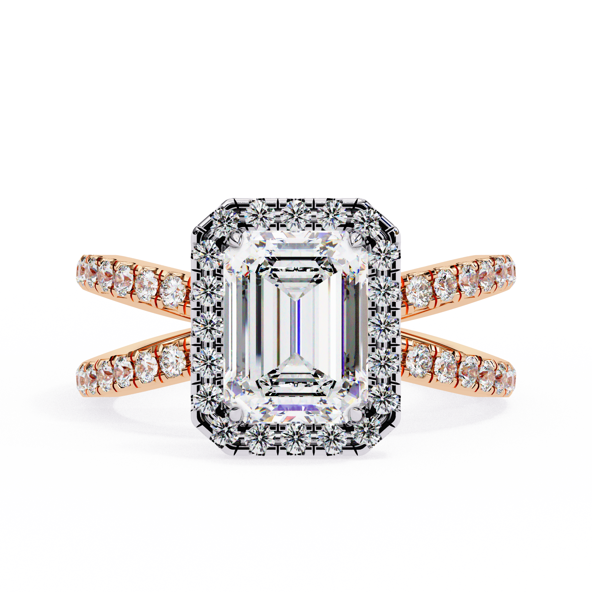 Bloom Belle Emerald Cut Diamond Ring5