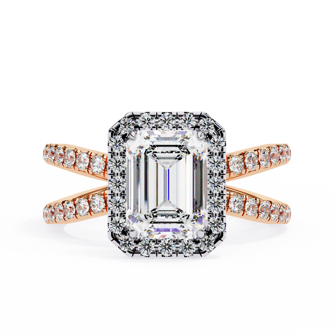 Bloom Belle Emerald Cut Diamond Ring5