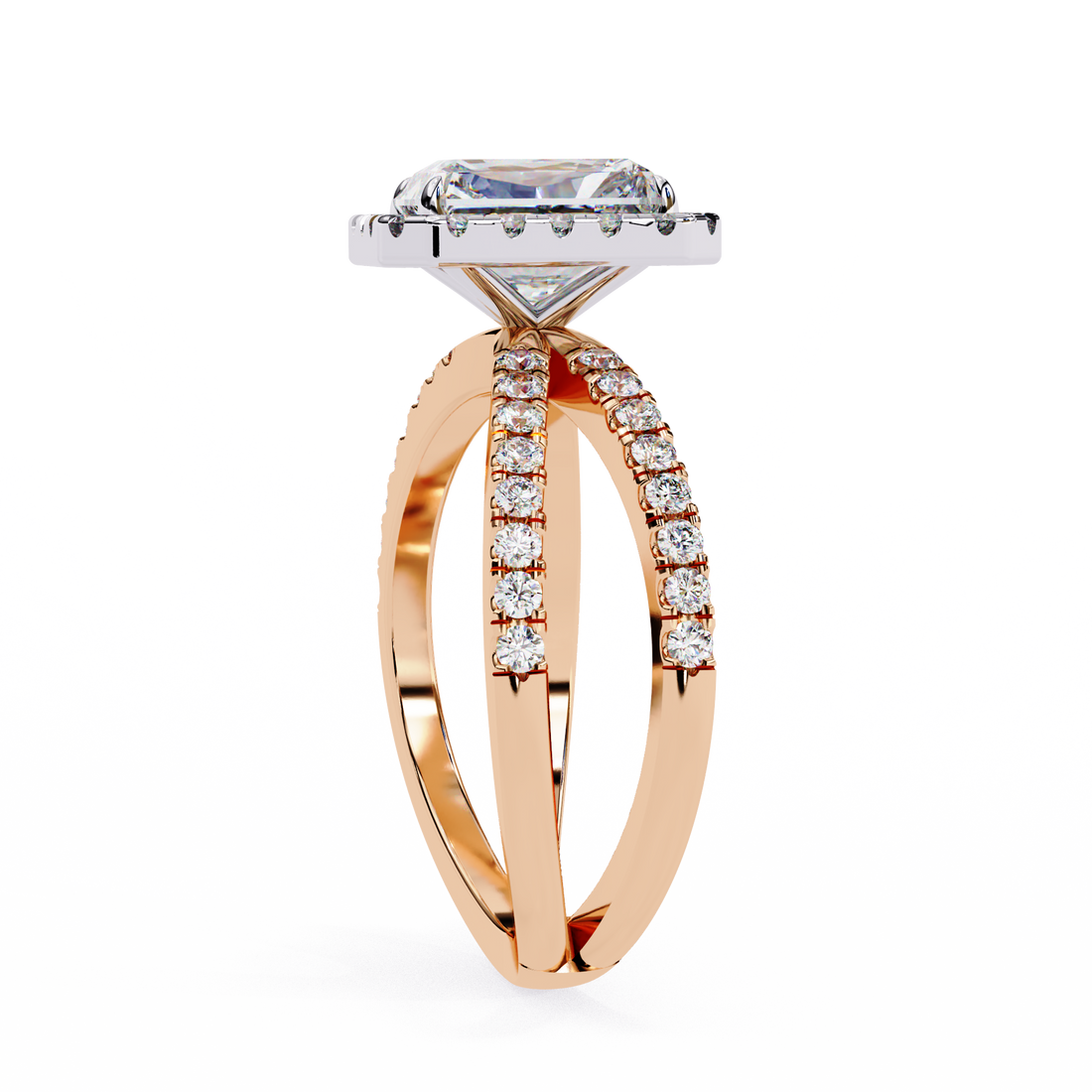 Bloom Belle Emerald Cut Diamond Ring7