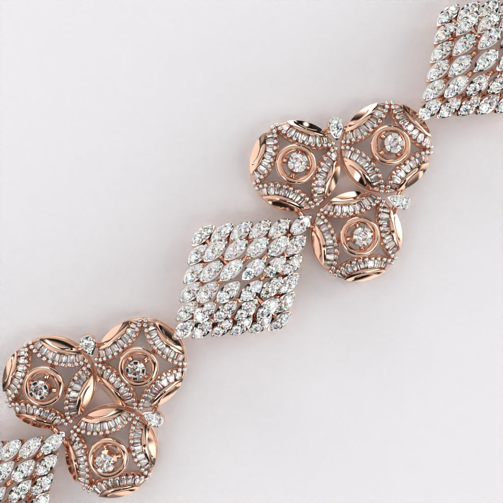 Blossom Cluster Diamond Bracelet