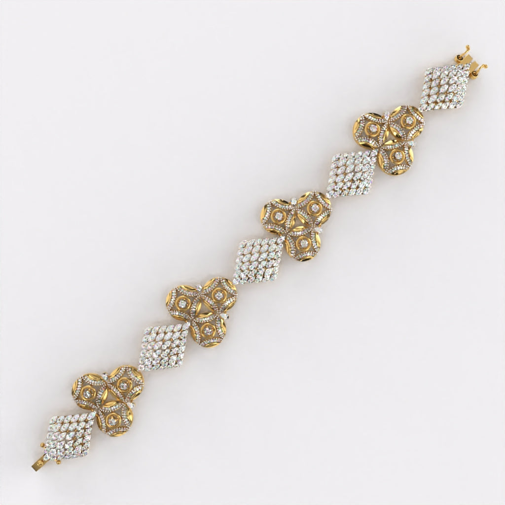 Blossom Cluster Diamond Bracelet