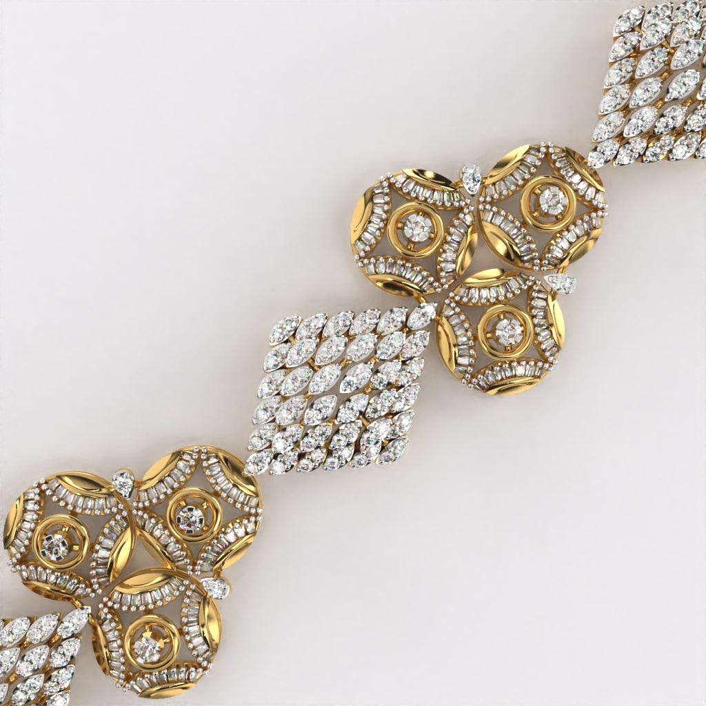 Blossom Cluster Diamond Bracelet