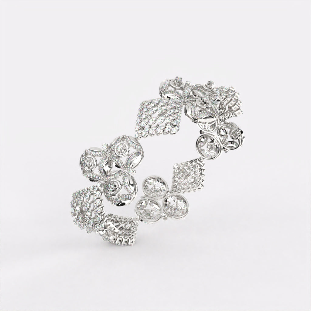 Blossom Cluster Diamond Bracelet