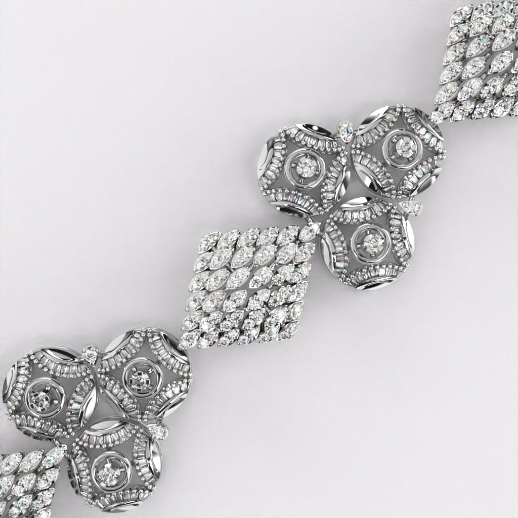 Blossom Cluster Diamond Bracelet