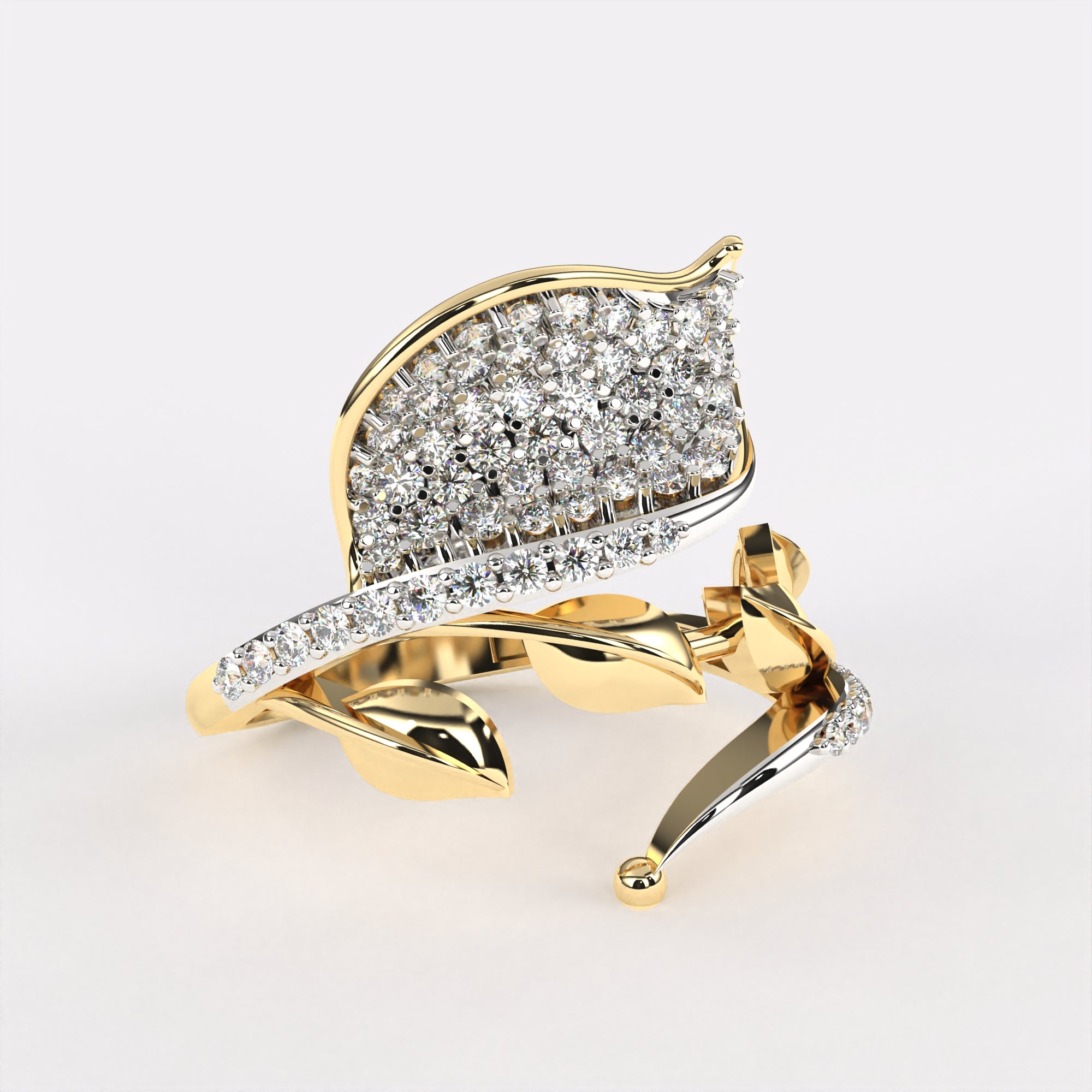 Blossom leafy Diamond Ring