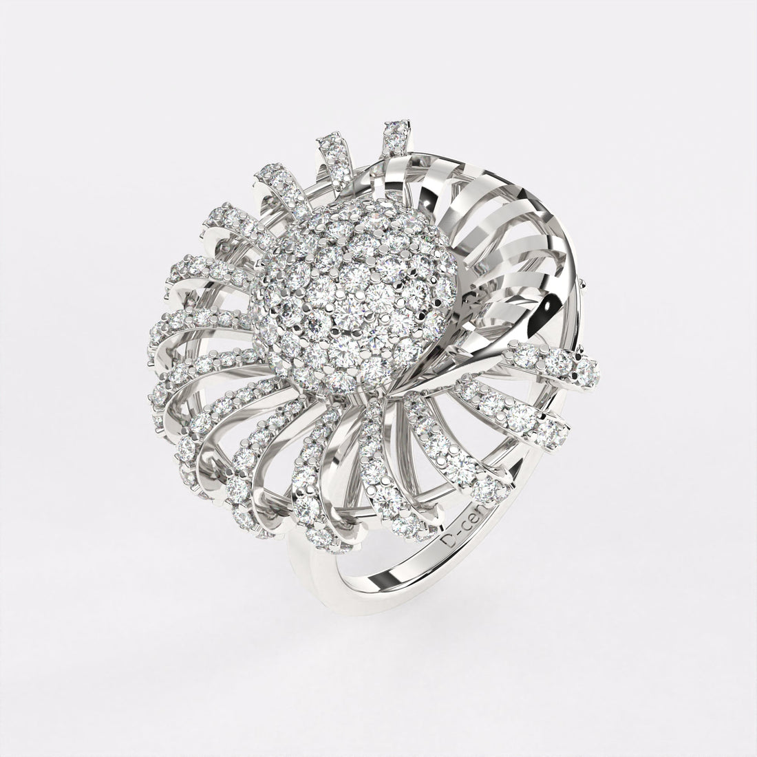 Blushing Diamond Ring in 925 Silver