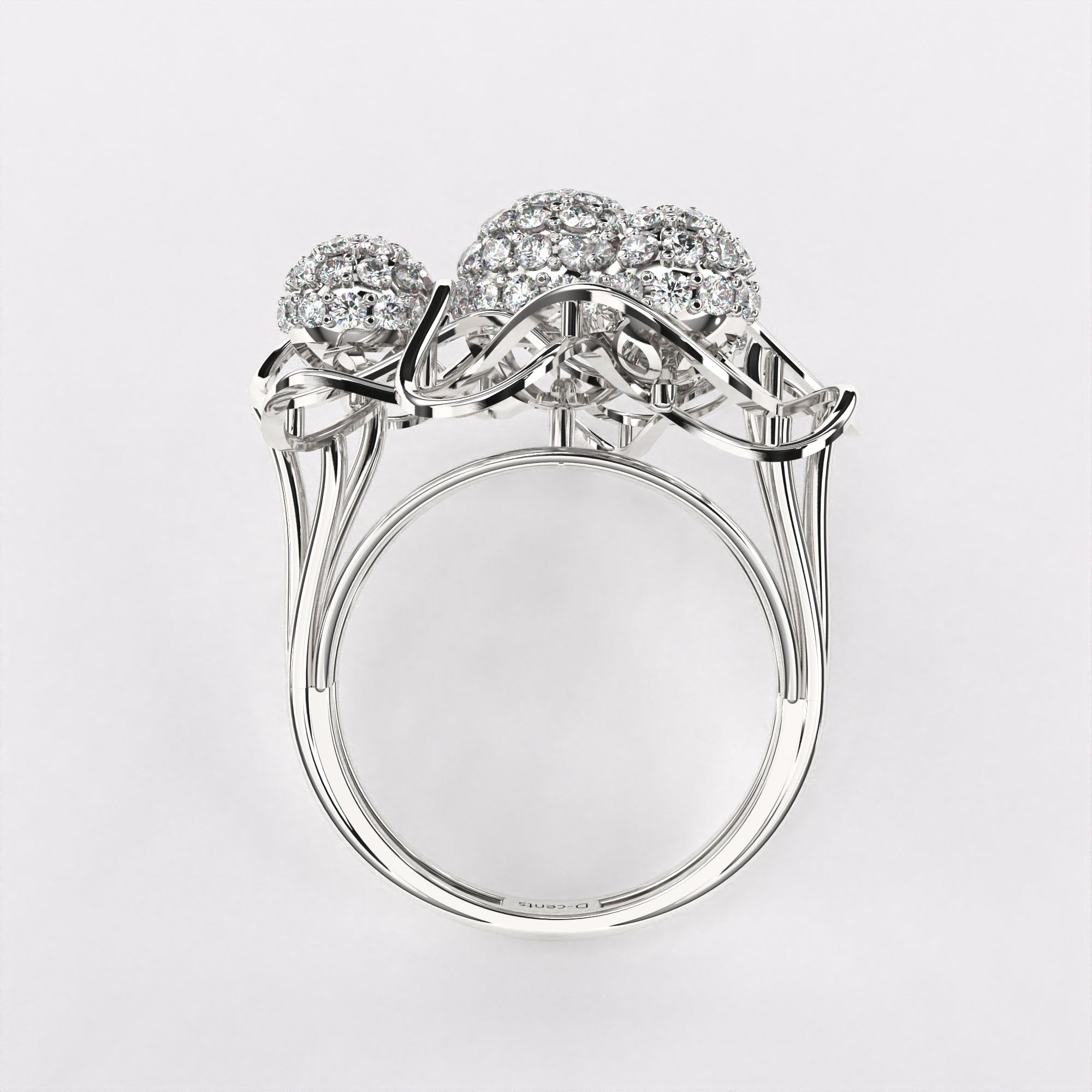 Blushing Diamond Ring in 925 Silver