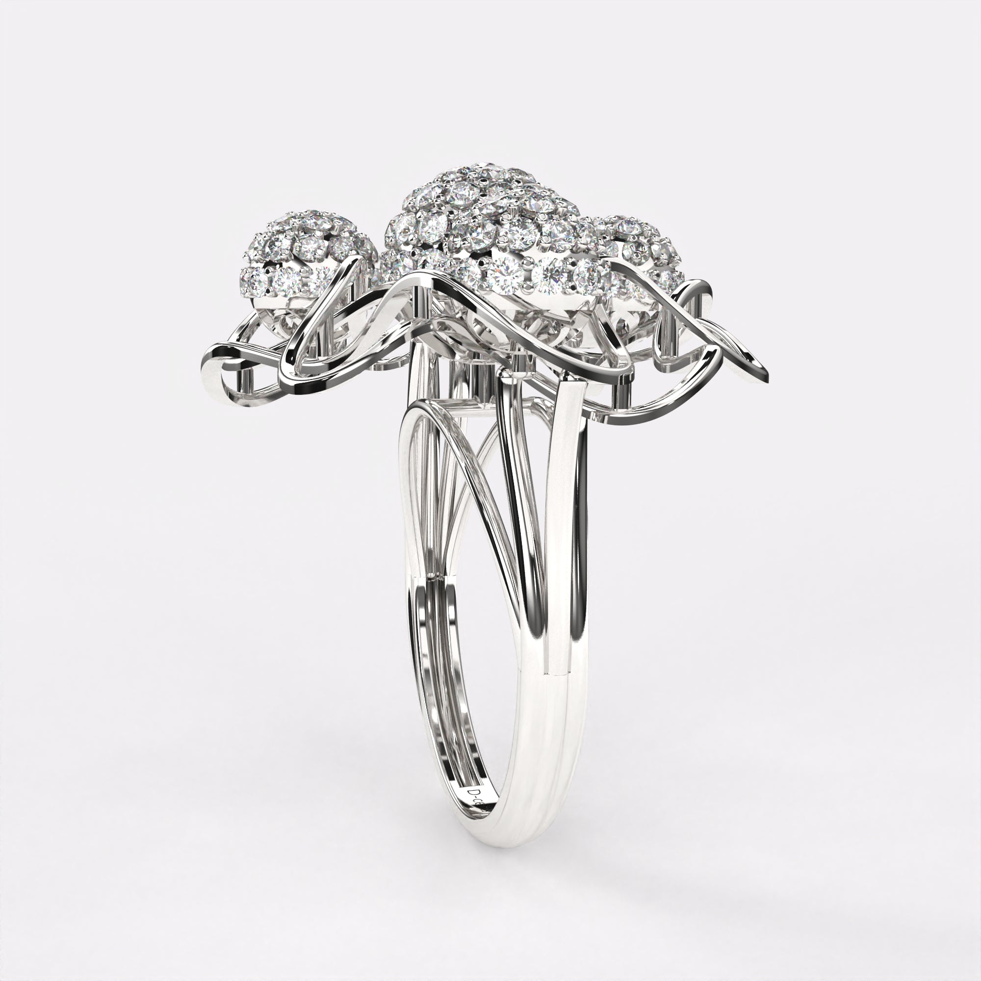 Blushing Diamond Ring in 925 Silver