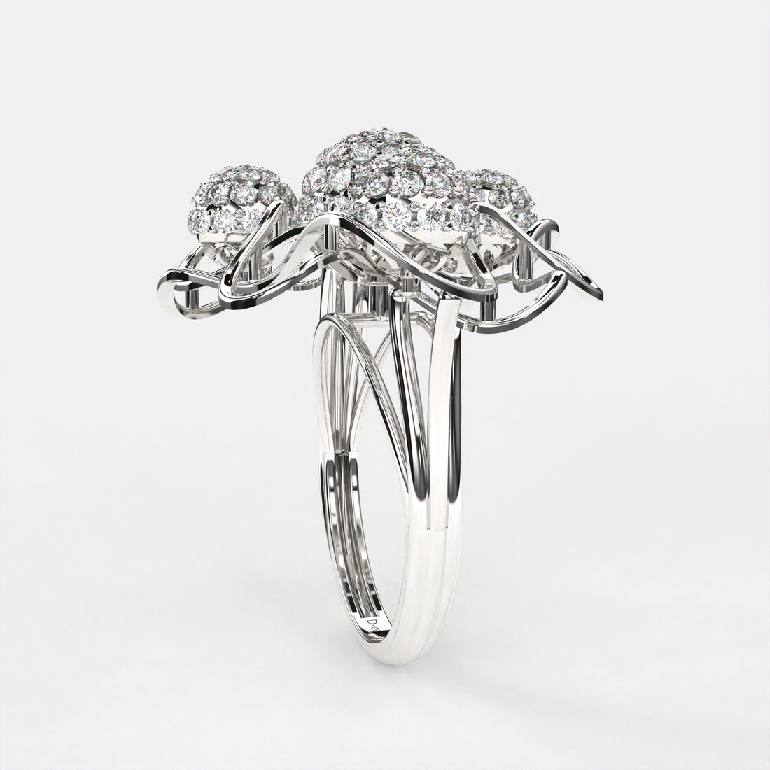 Blushing Diamond Ring in 925 Silver