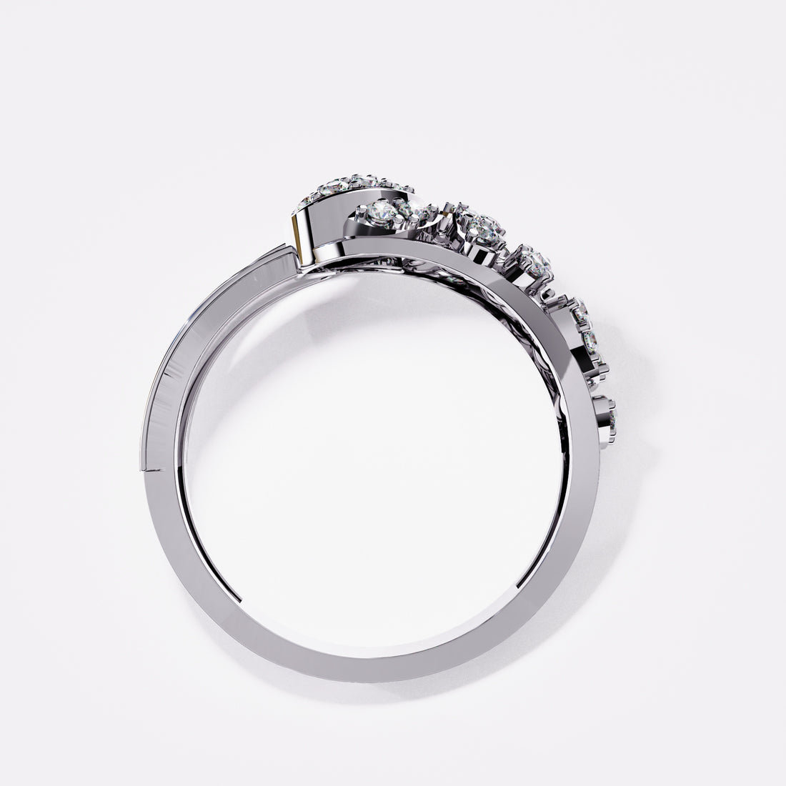 Blushing gold Diamond Ring in 925 Silver