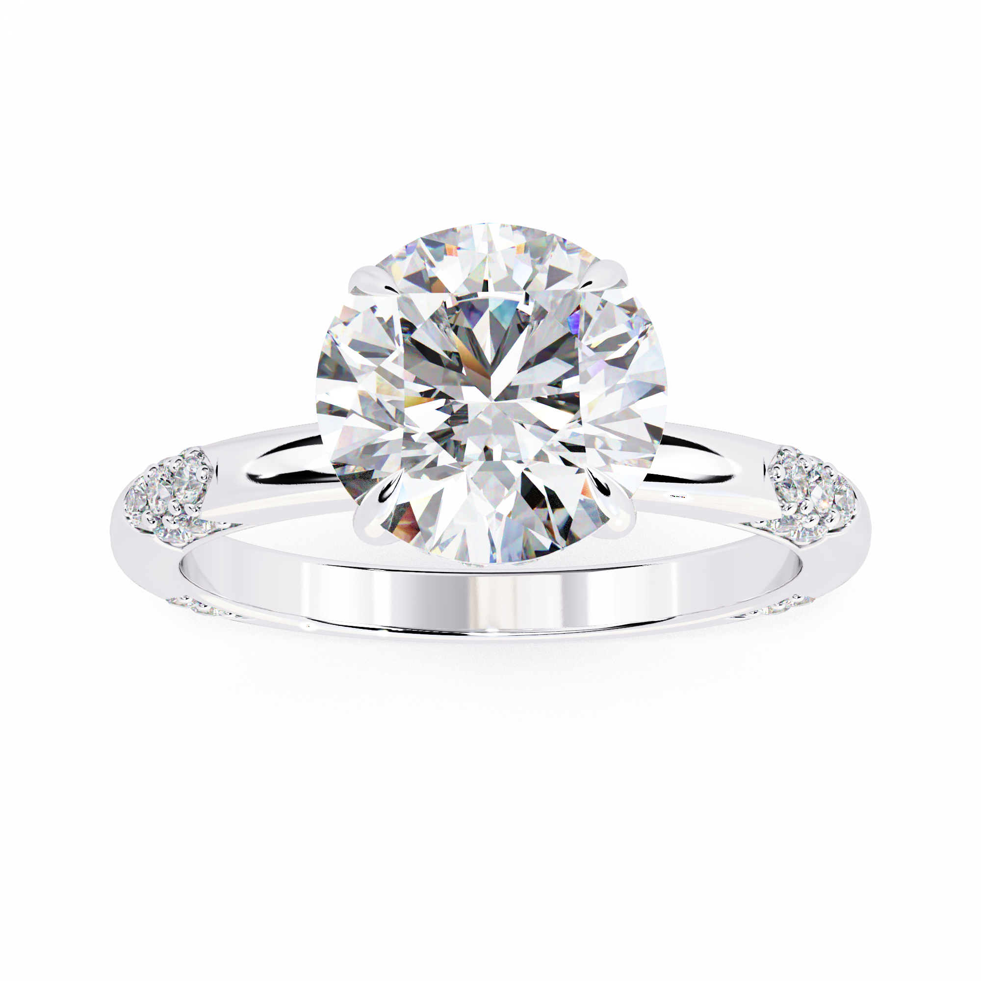 Brilliant Halo Cluster Diamond Ring 10