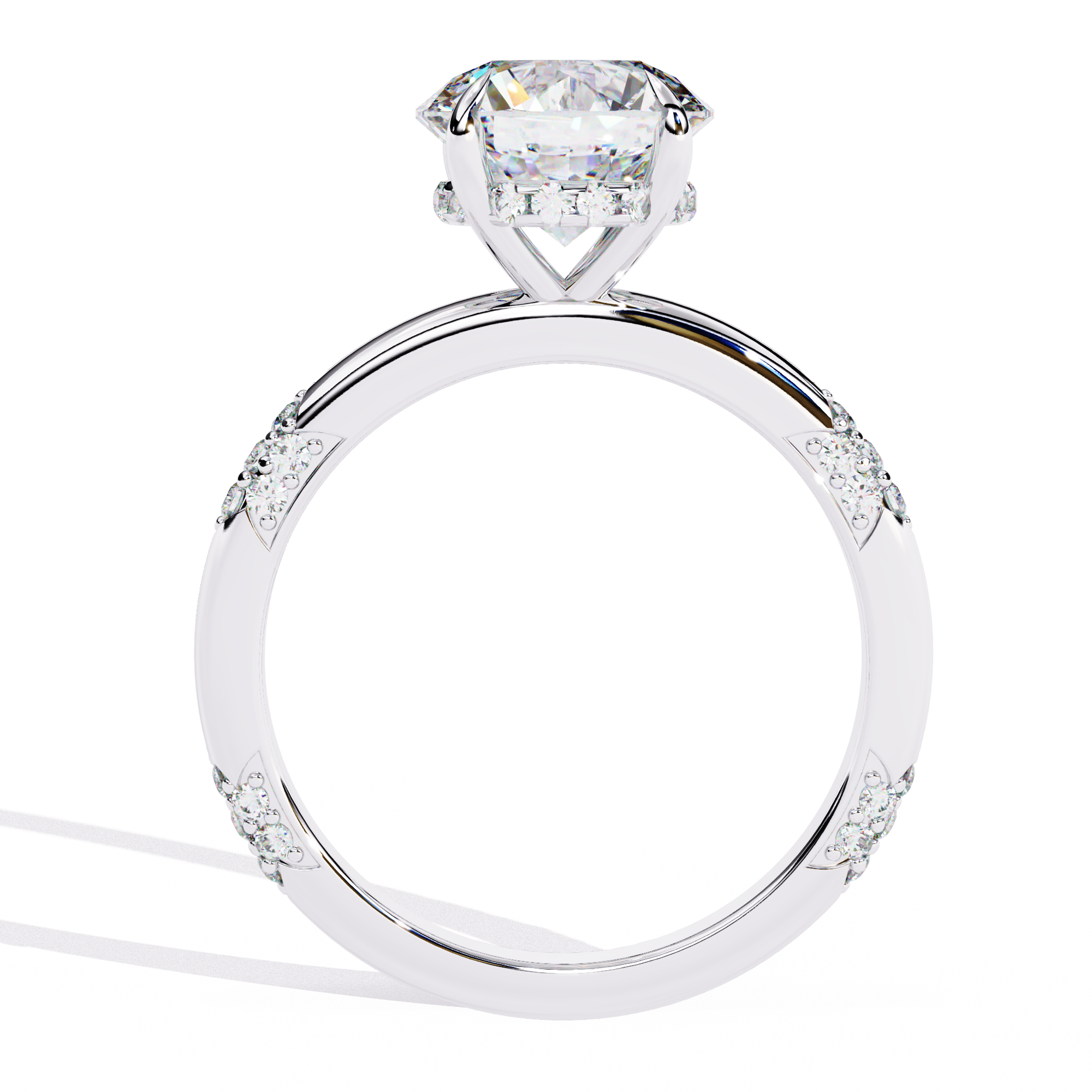 Brilliant Halo Cluster Diamond Ring 12