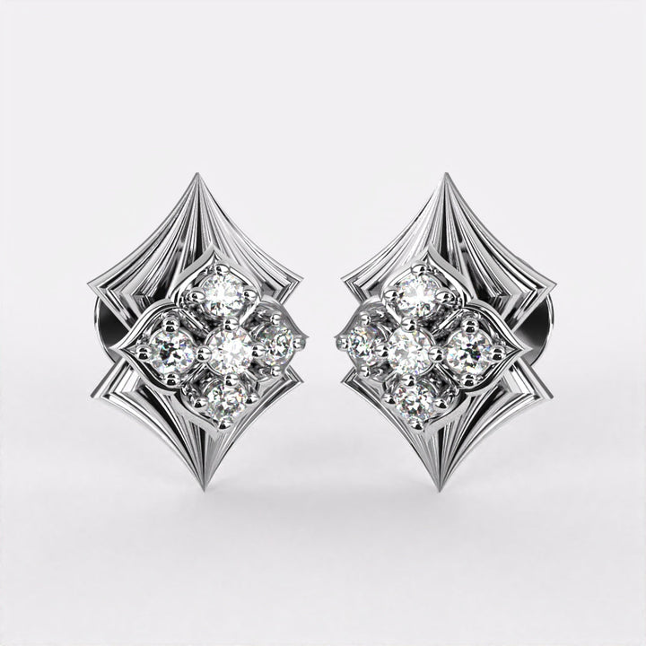 Bubble Charms Diamond Stud Earrings In 925 Silver