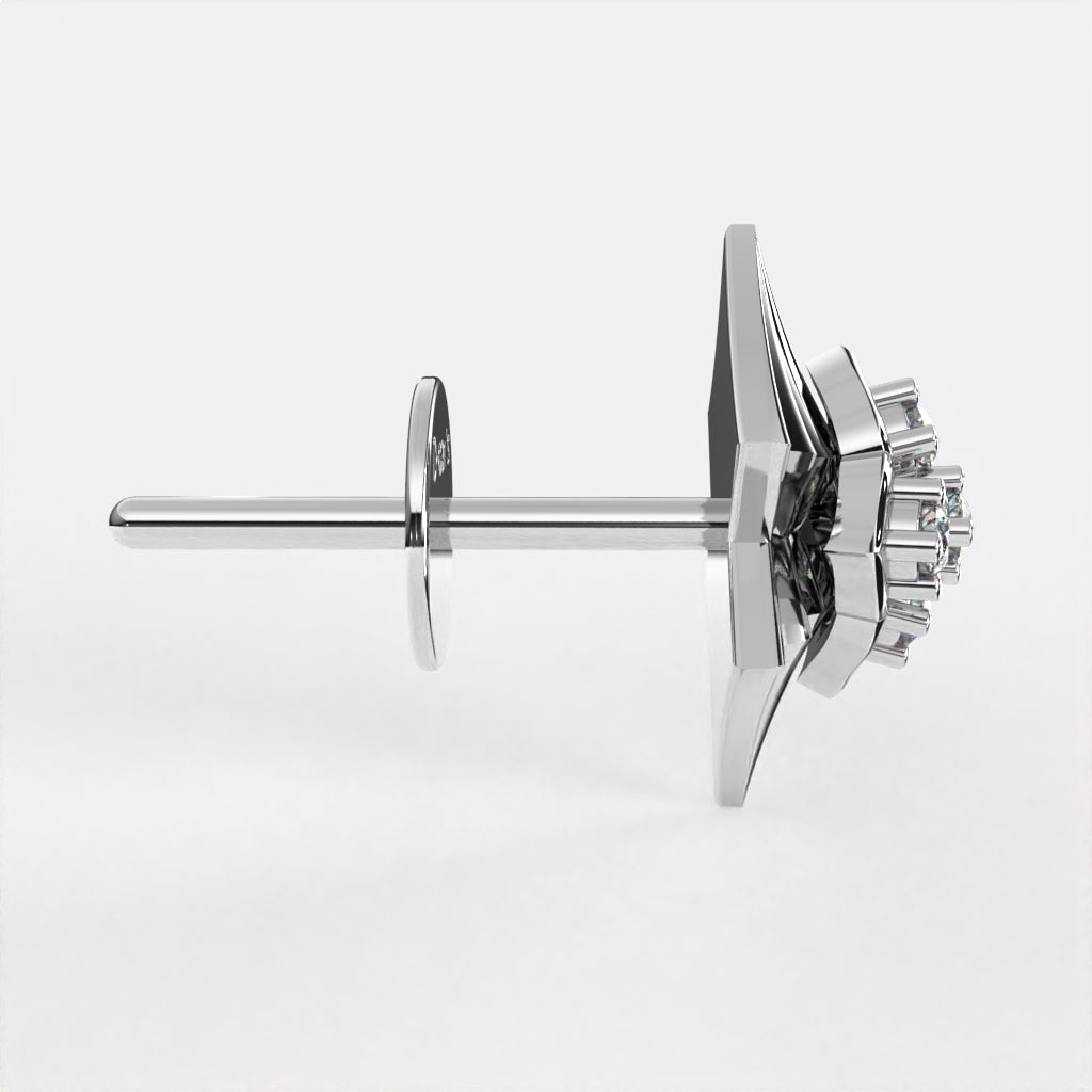 Bubble Charms Diamond Stud Earrings In 925 Silver