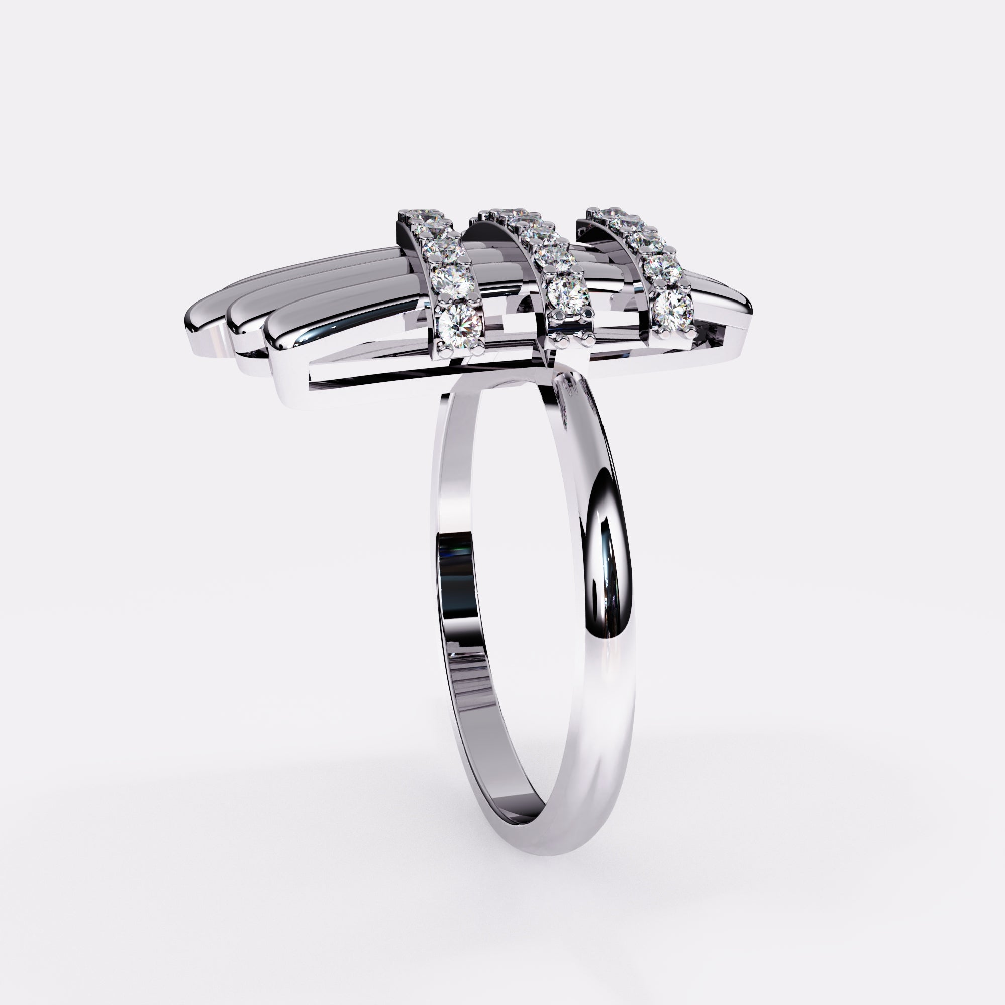 Bunch of grace Diamond ring in 925 Silver