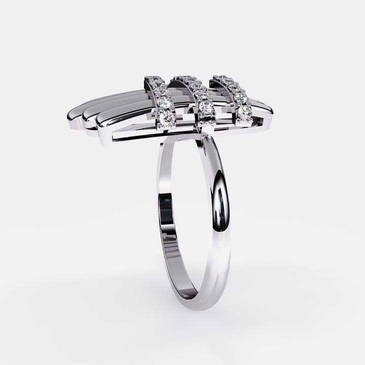 Bunch of grace Diamond ring in 925 Silver