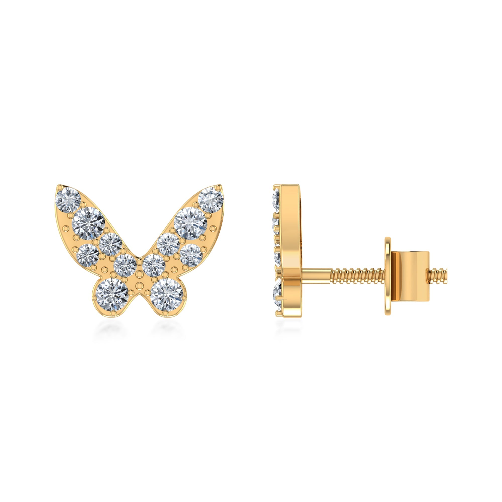 Butterfly Diamond Style Lab Grown Diamond Earrings