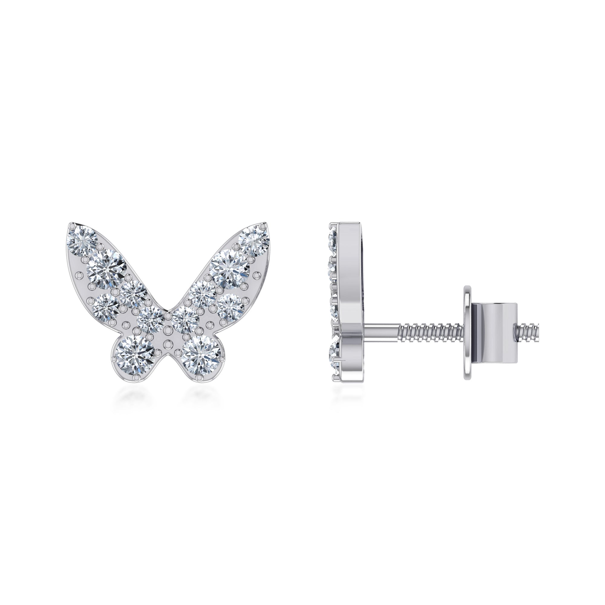 Butterfly Diamond Style Lab Grown Diamond Earrings