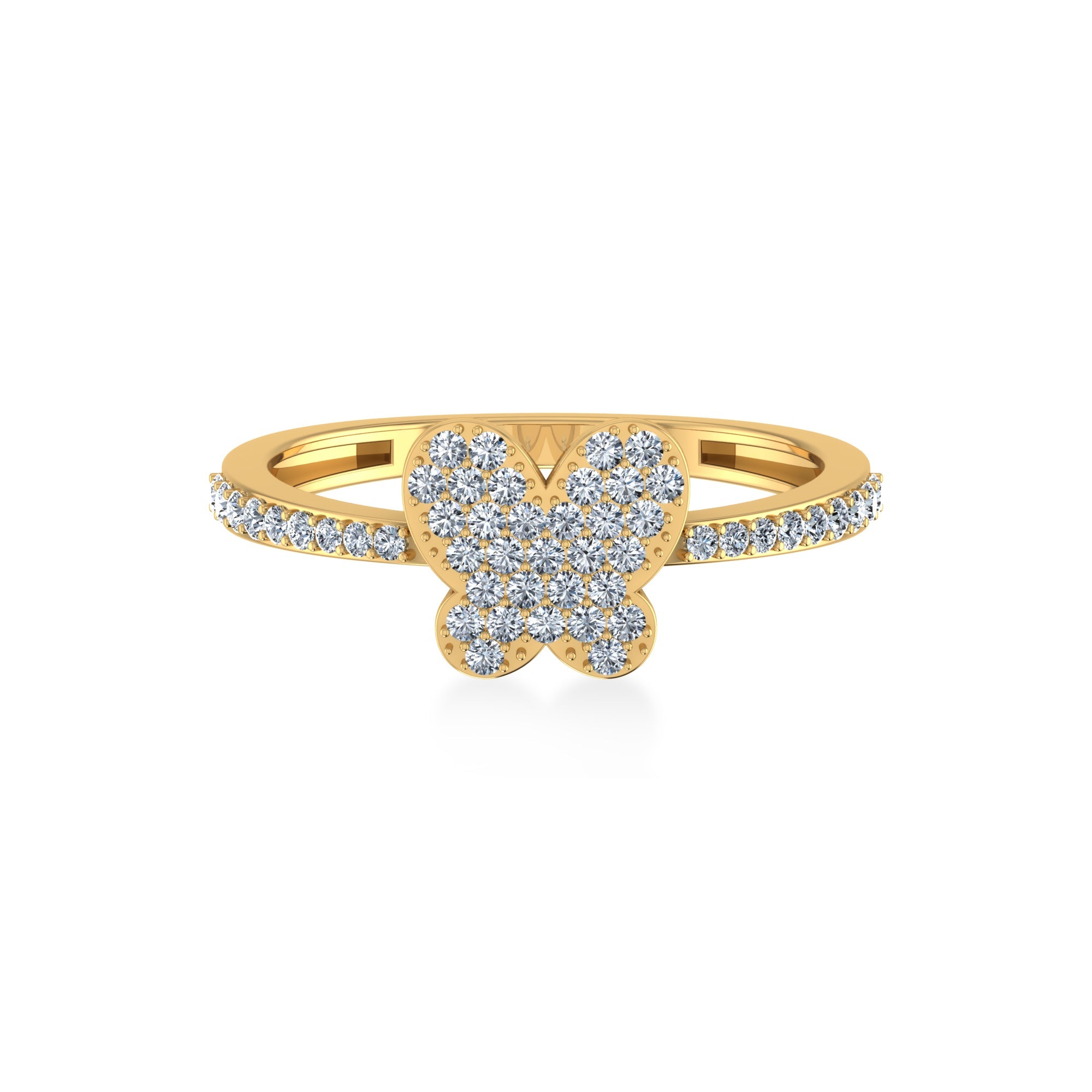 Butterfly Shape Lab-Grown Diamond Ring