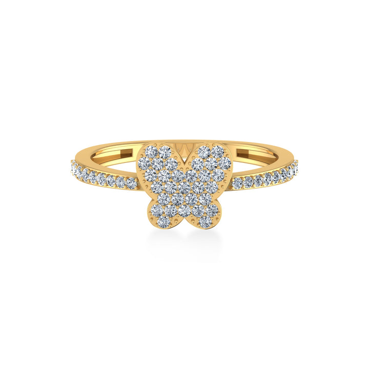 Butterfly Shape Lab-Grown Diamond Ring